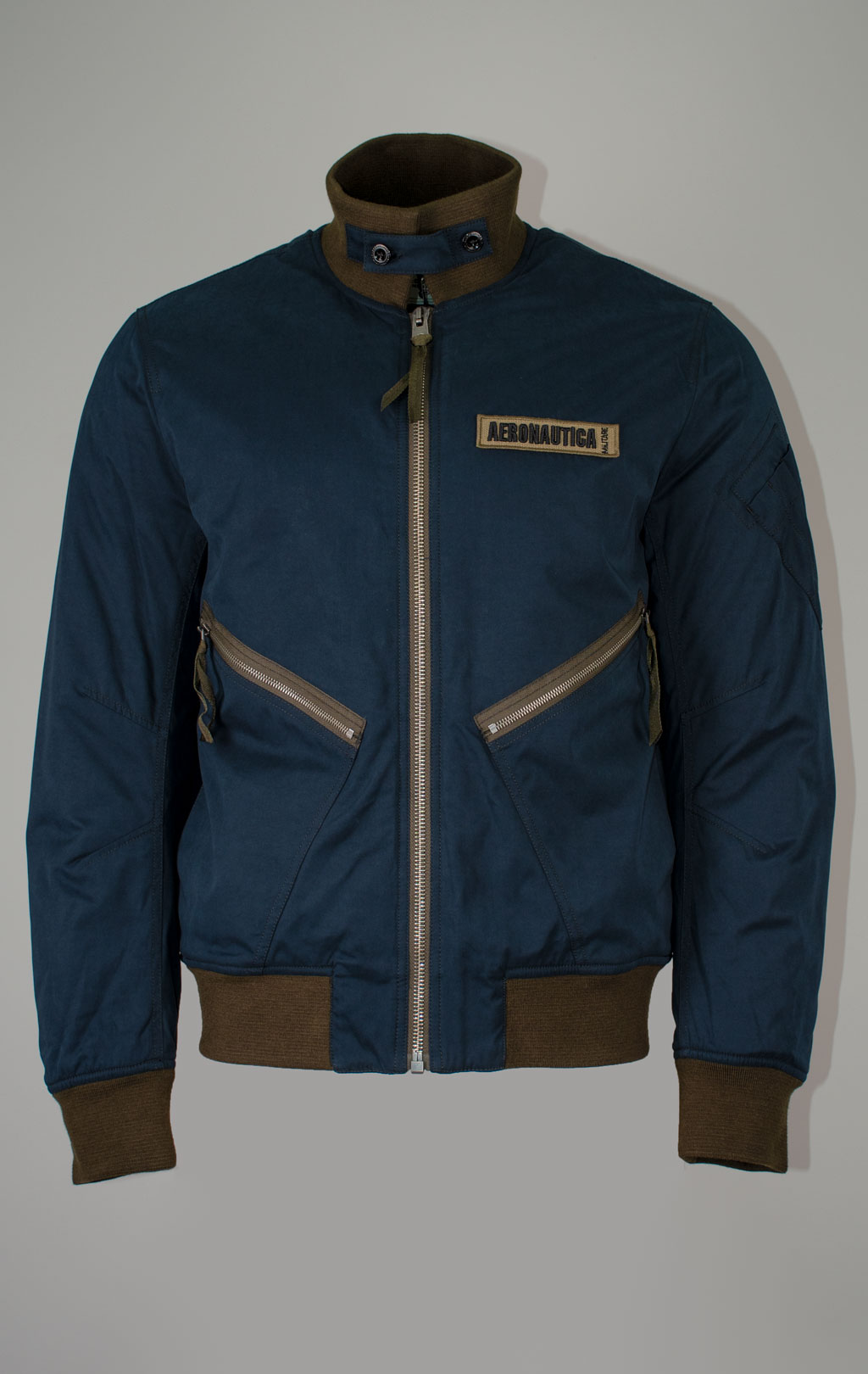 Куртка-бомбер AERONAUTICA MILITARE big size FW 25/26/CN midnight blue (AB 3000) 