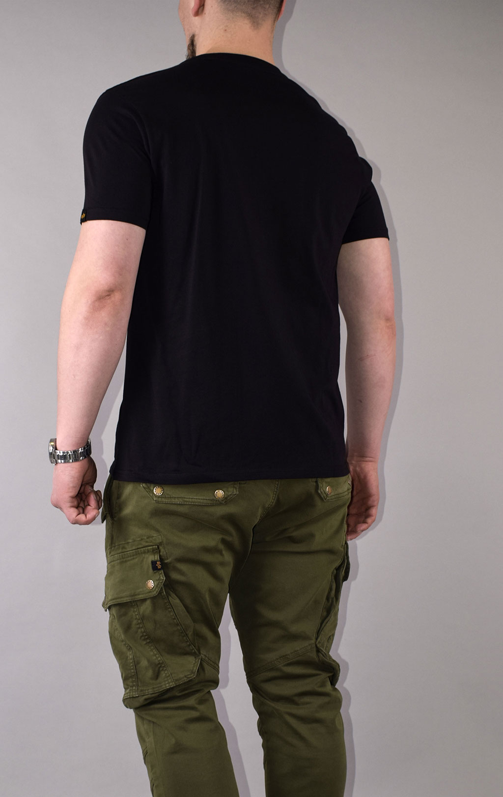 Футболка ALPHA INDUSTRIES DEFENCE black/orange 
