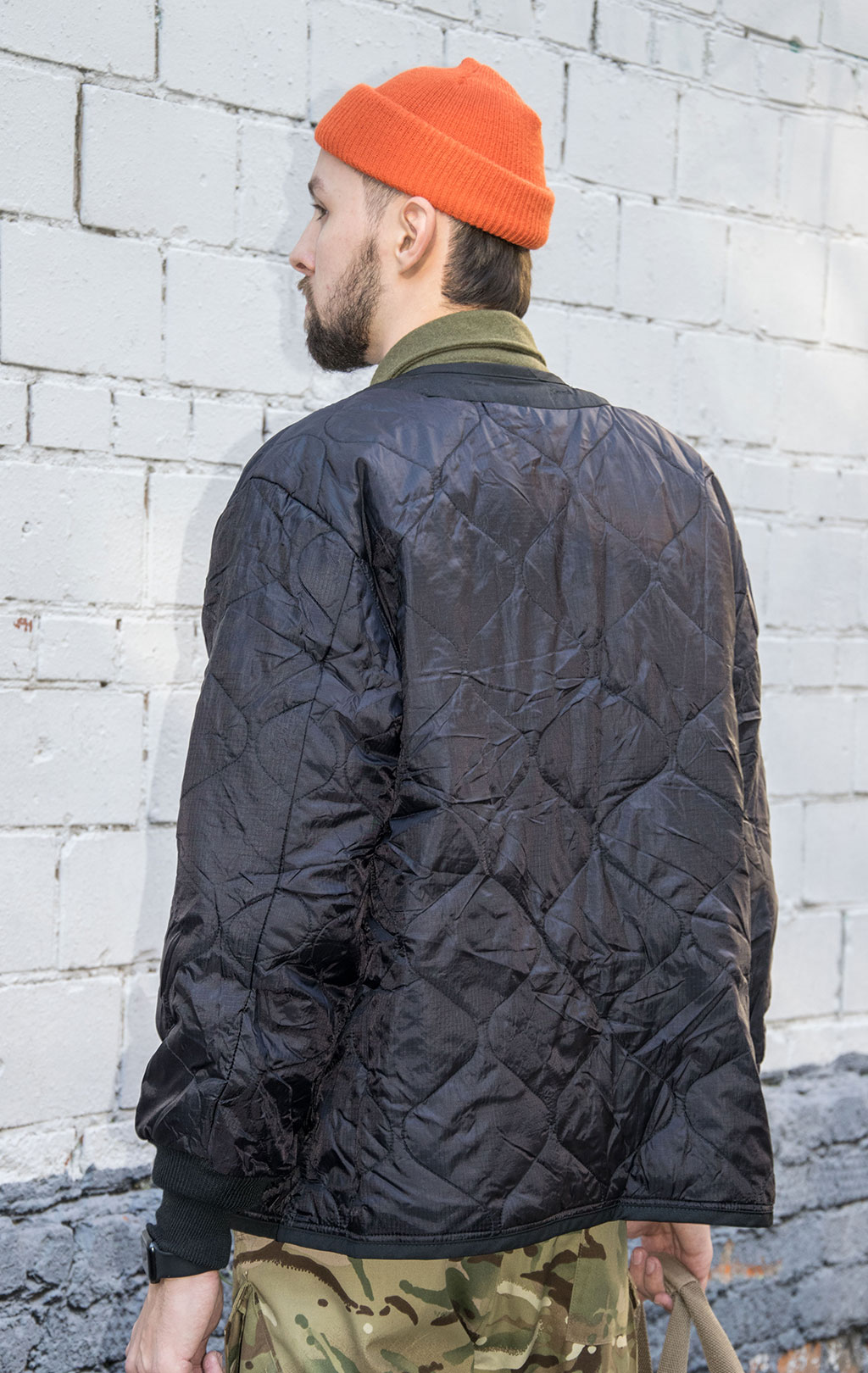 Куртка-подстёжка ALPHA INDUSTRIES M-65 CLASSIC big size с карманами и манжетами black 