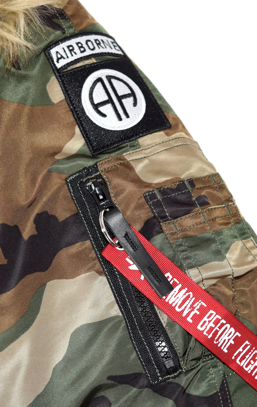 Аляска ALPHA INDUSTRIES AIRBORNE N-3B camo woodland 65 