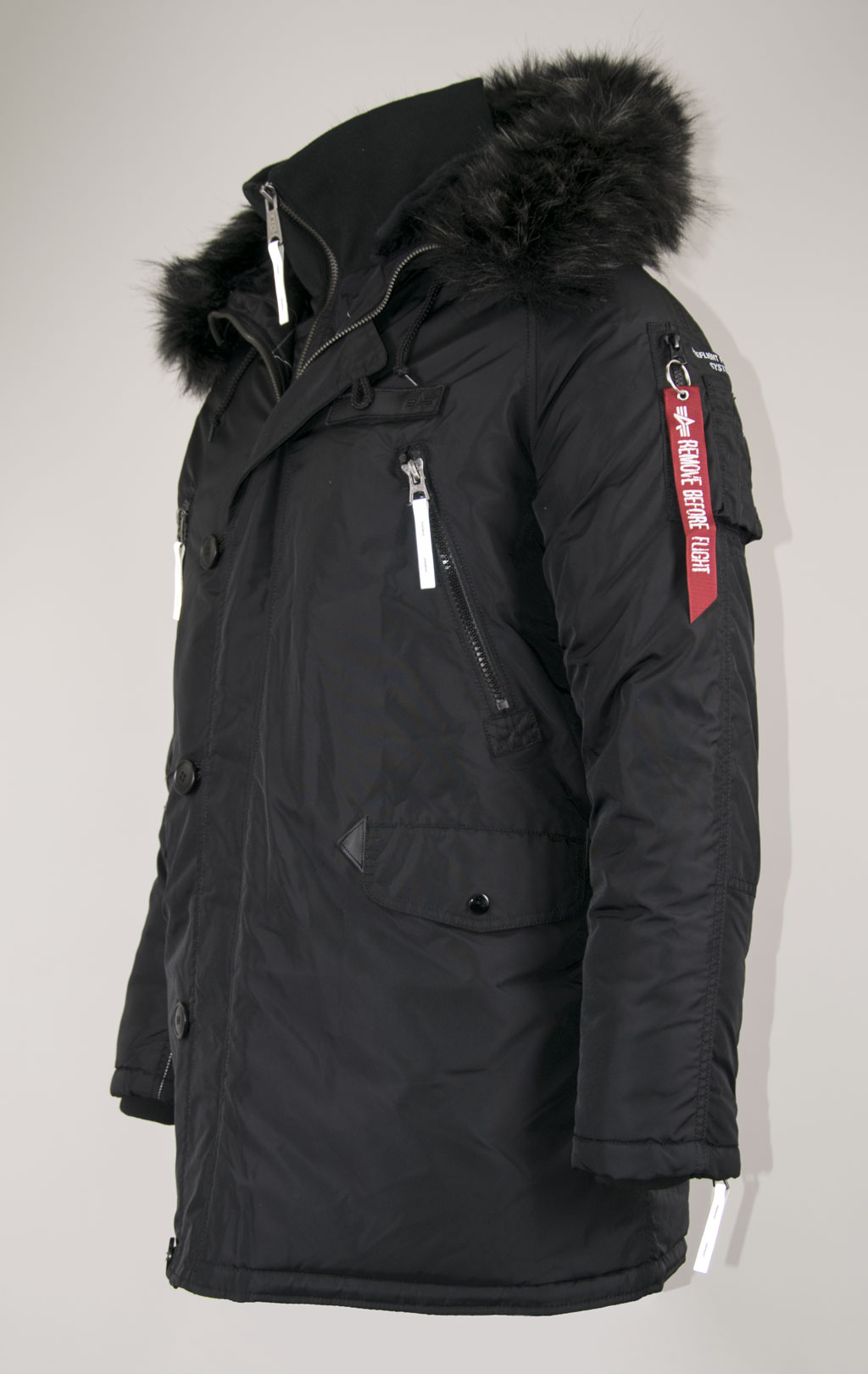 Аляска ALPHA INDUSTRIES PPS big size N-3B black/reflective 