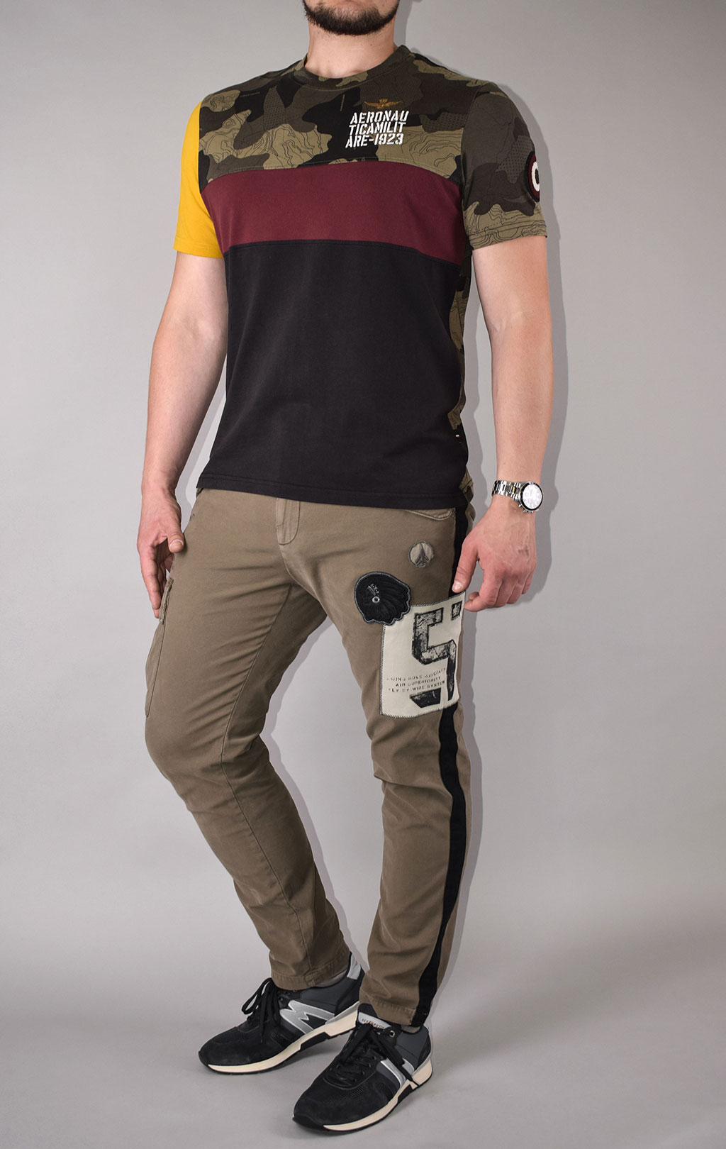 Футболка AERONAUTICA MILITARE FW 20/21/IN black/camouflage (TS 1778) 