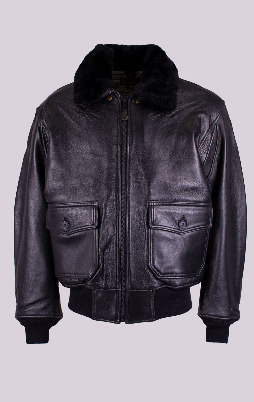 Куртка-пилот COCKPIT G-1 NAVY кожа black (Z201035) 