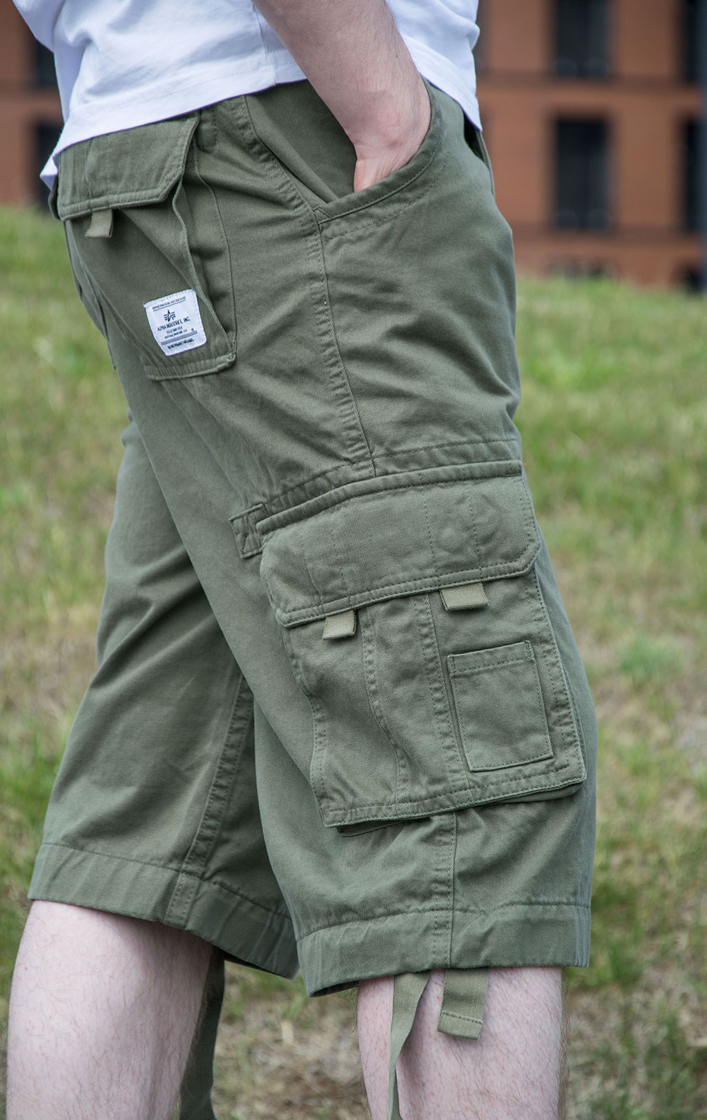 Шорты карго ALPHA INDUSTRIES JET US SS 23 OG-107 green 