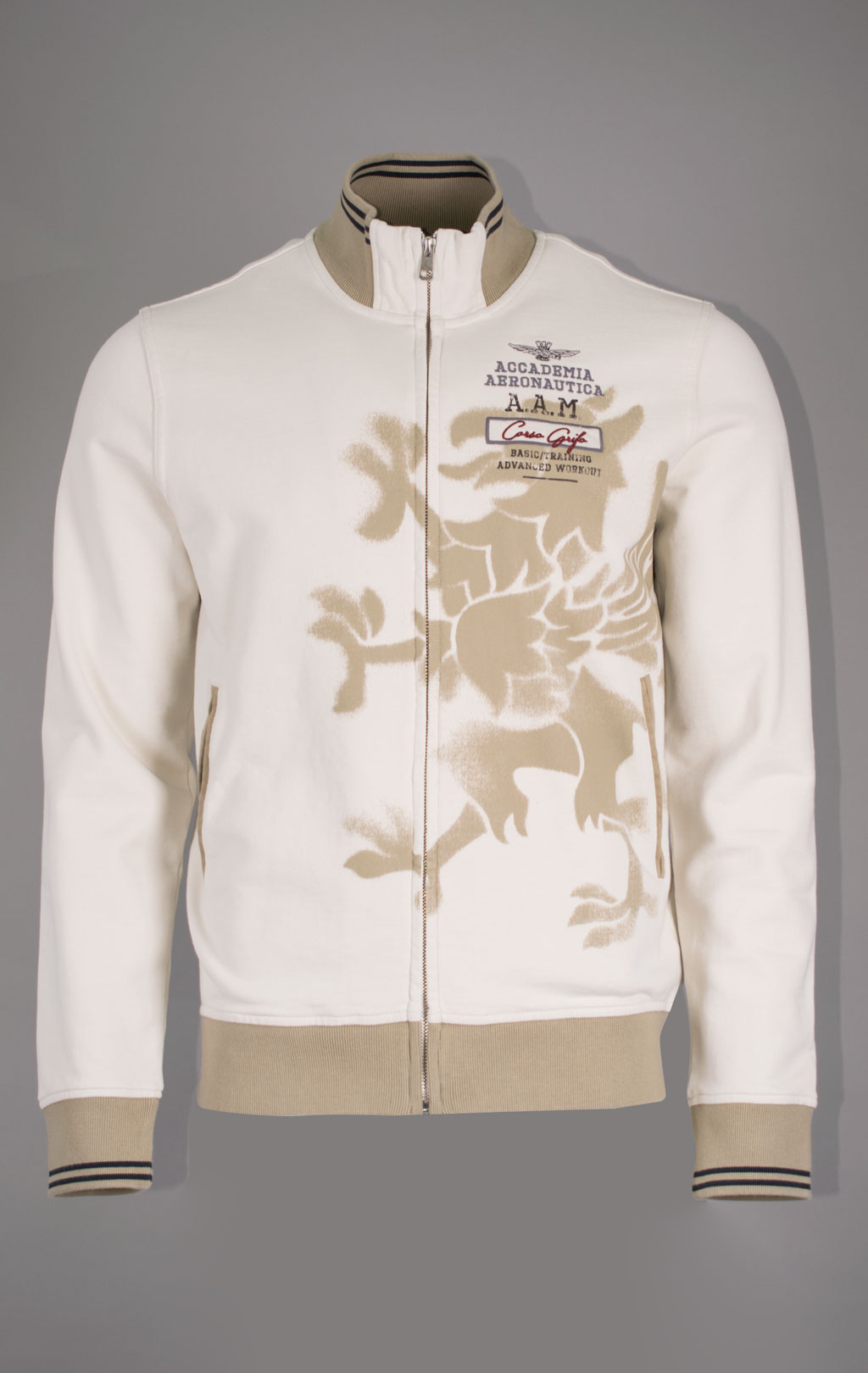 Олимпийка AERONAUTICA MILITARE GRIFO PRINT SS 24/TR dark ice (FE 1862) 