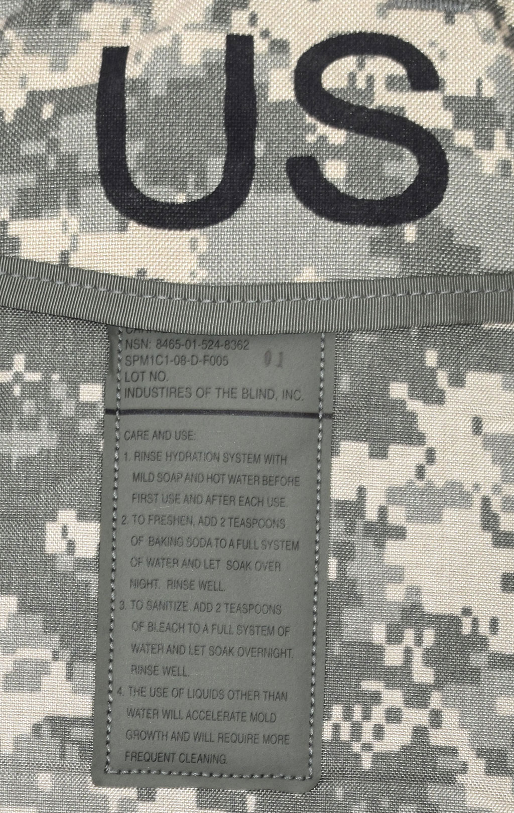 Питьевая система армейская MOLLE, горловина снаружи, 3L acu США