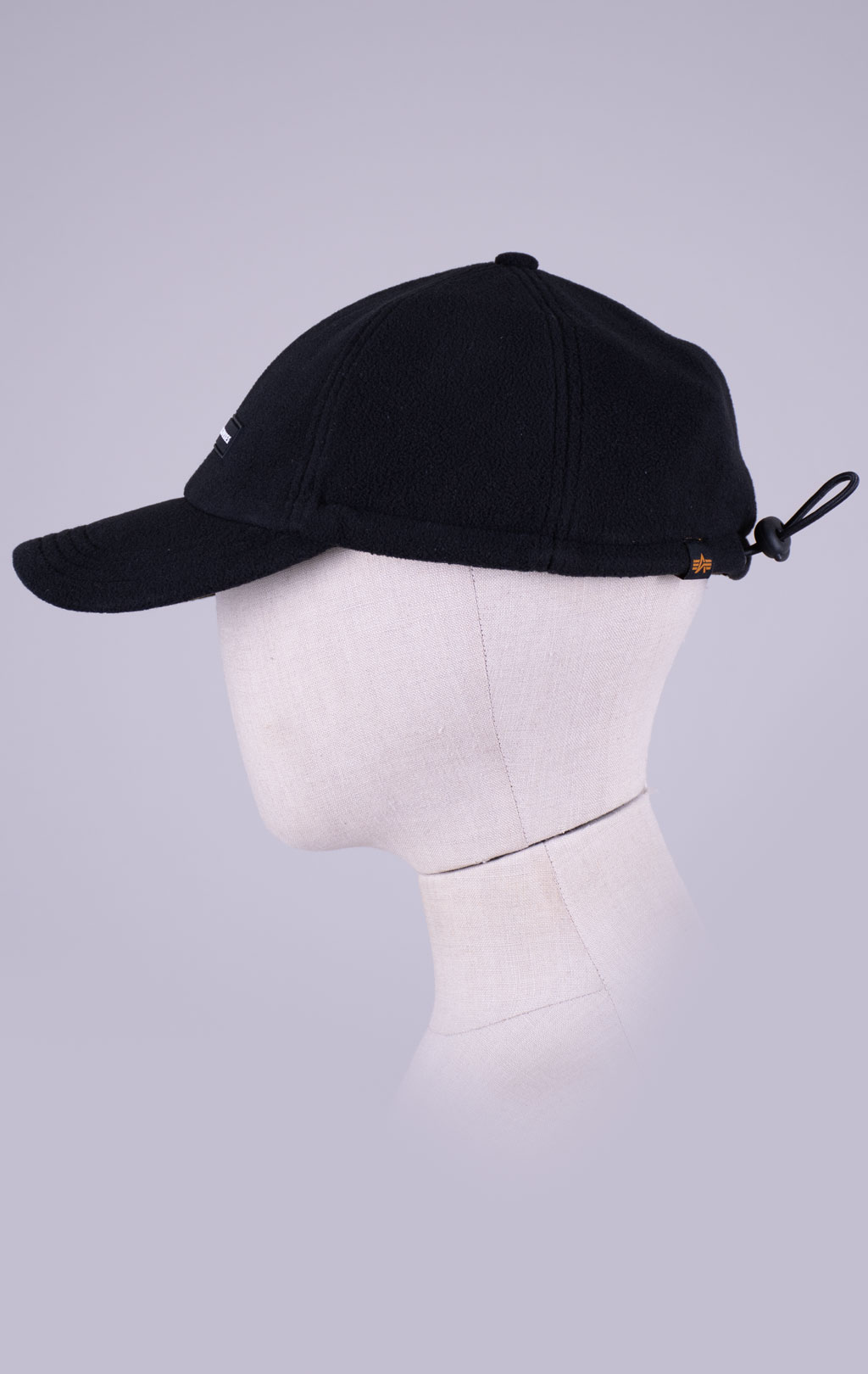 Бейсболка ALPHA INDUSTRIES SNOW CAP RUBBER LOGO black 