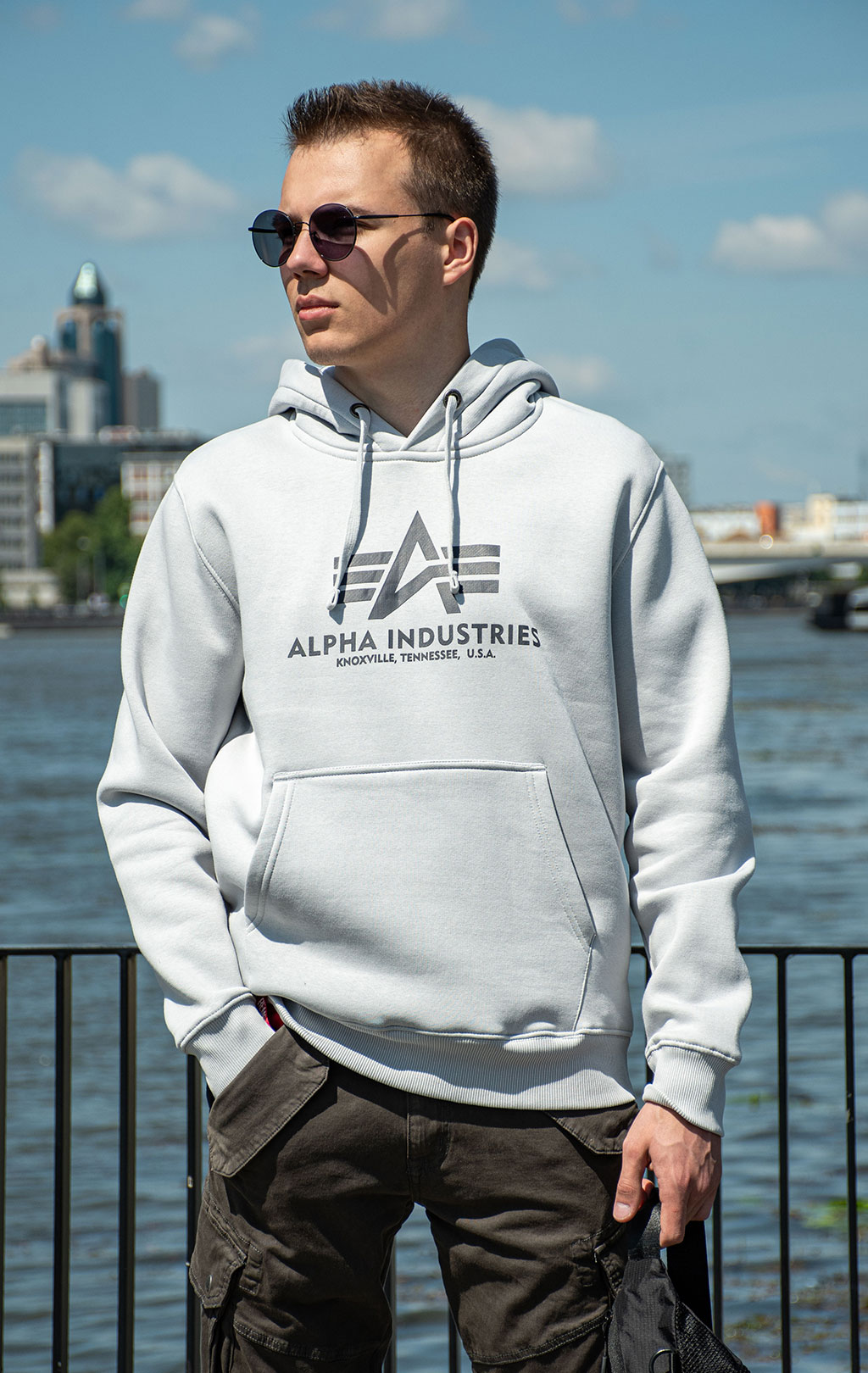 Толстовка ALPHA INDUSTRIES BASIC HOODY pastel grey 