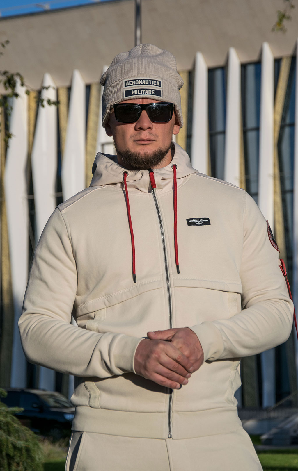 Толстовка с капюшоном AERONAUTICA MILITARE ANTARCTICA FW 23/24/TR ghiaccio (FE 1820) 