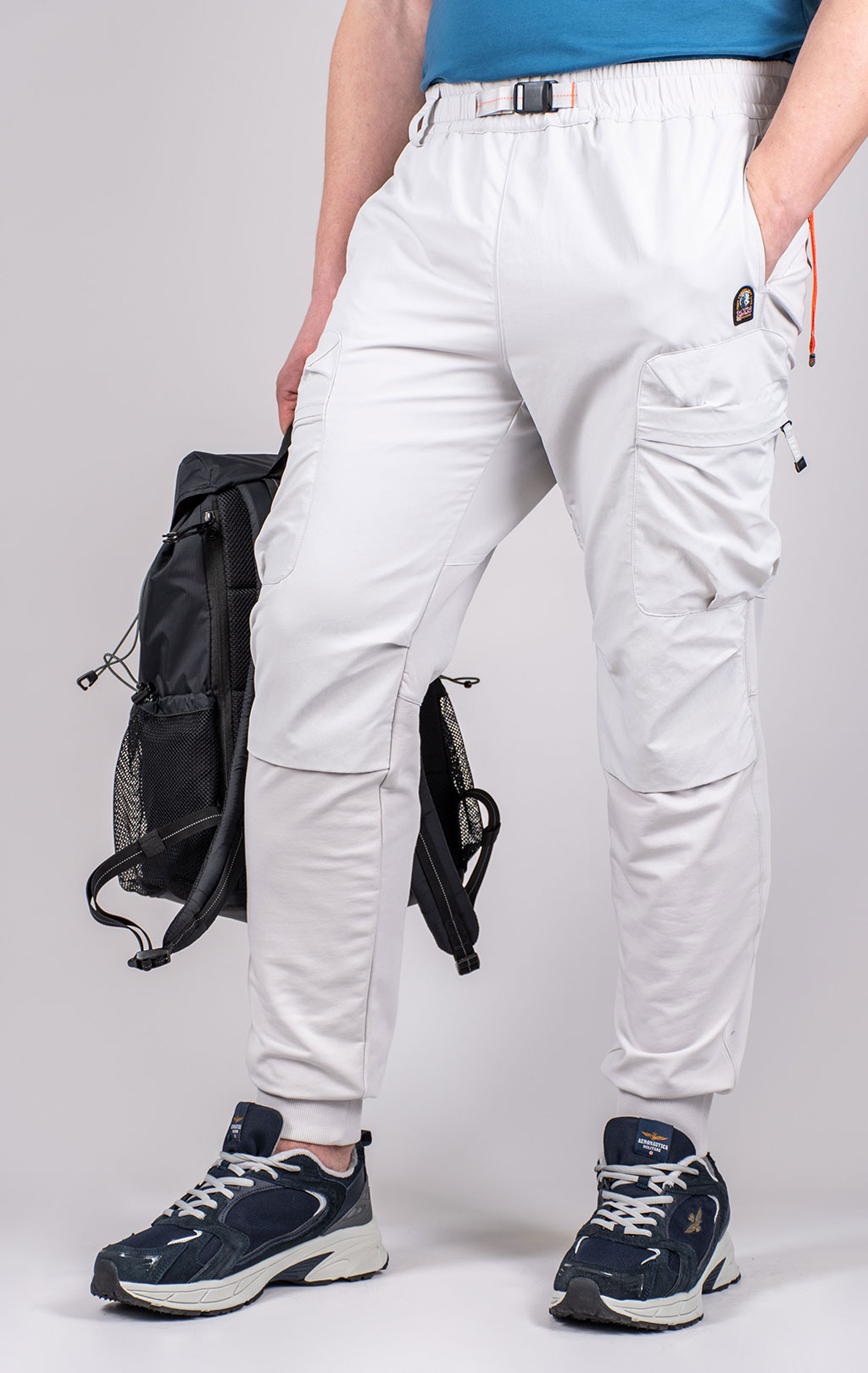 Брюки джоггеры трикотажные PARAJUMPERS OSAGE с карманами SS 25 m ghiaccio 