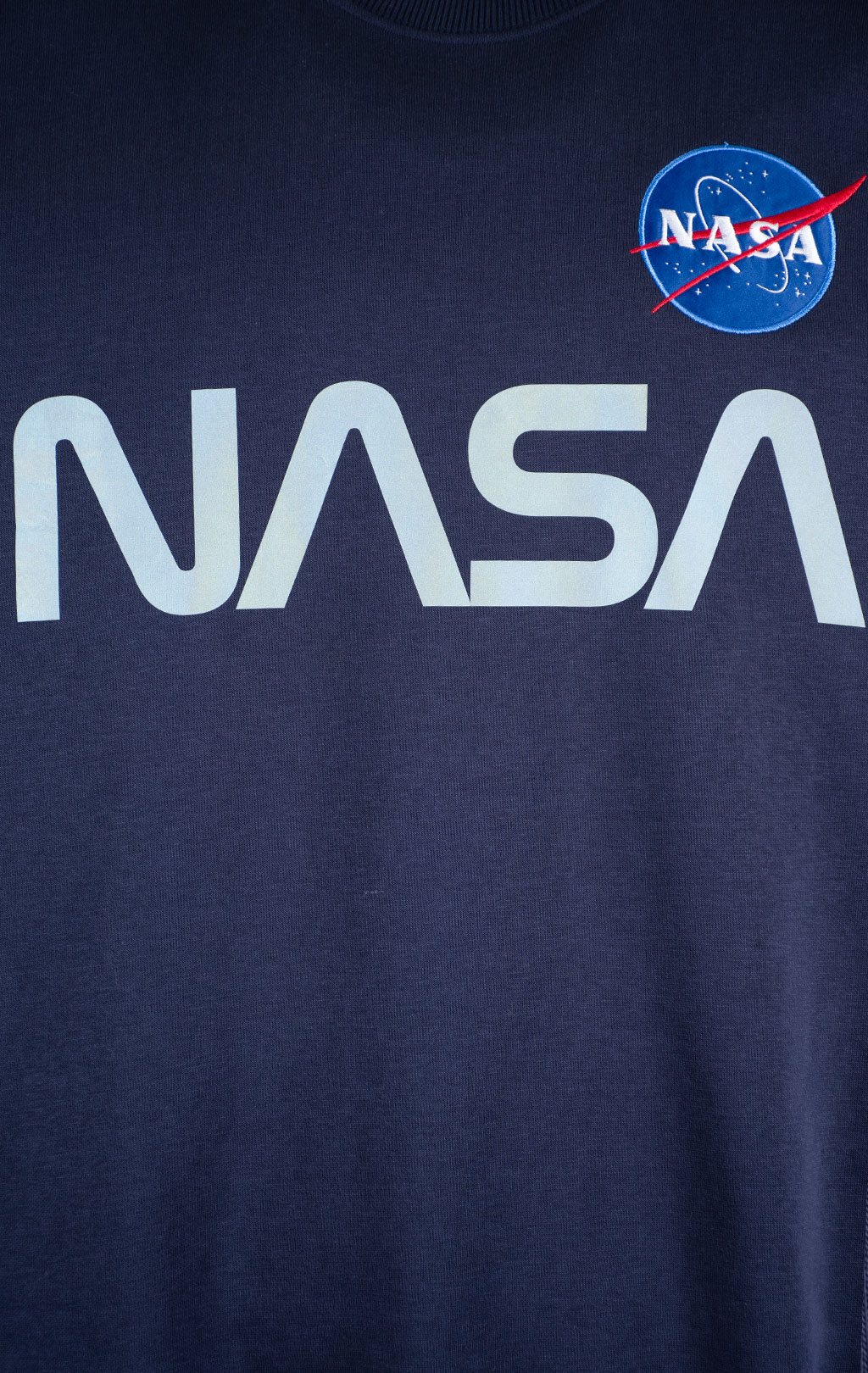 Свитшот ALPHA INDUSTRIES NASA reflective rep. blue 