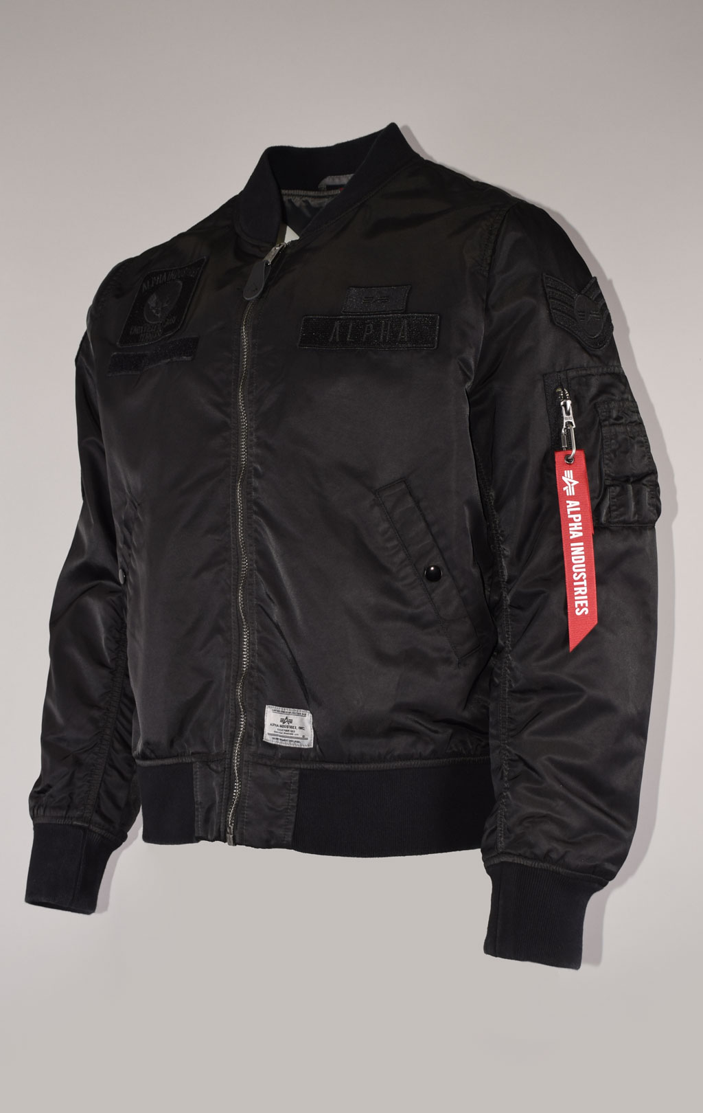 Ветровка-бомбер лётная ALPHA INDUSTRIES L-2B SQUADRON BATTLEWASH SS 22 m black 