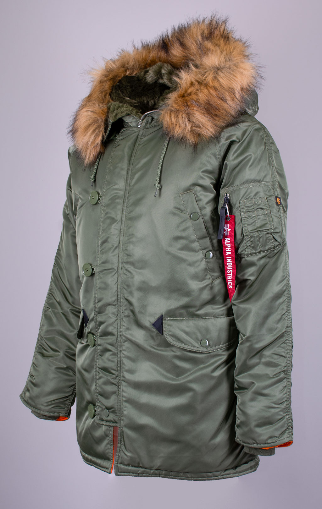 Аляска ALPHA INDUSTRIES SLIM FIT N-3B FW 21/22 m sage 