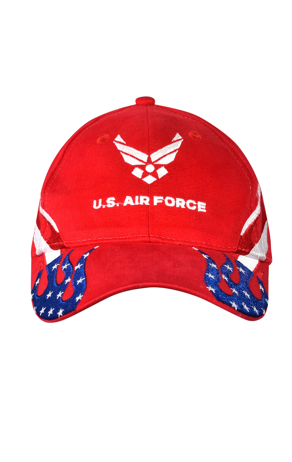 Бейсболка EC US AIRFORCE FLAME FLAG red (7722) 