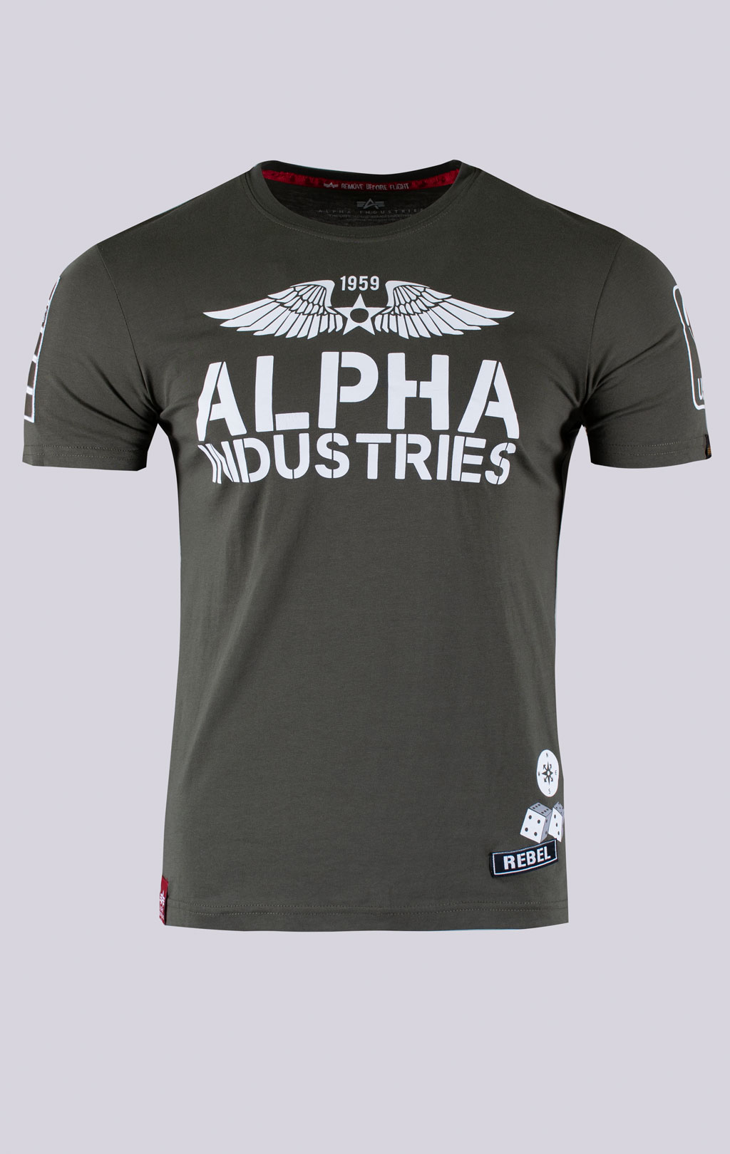Футболка ALPHA INDUSTRIES REBEL T dark olive 