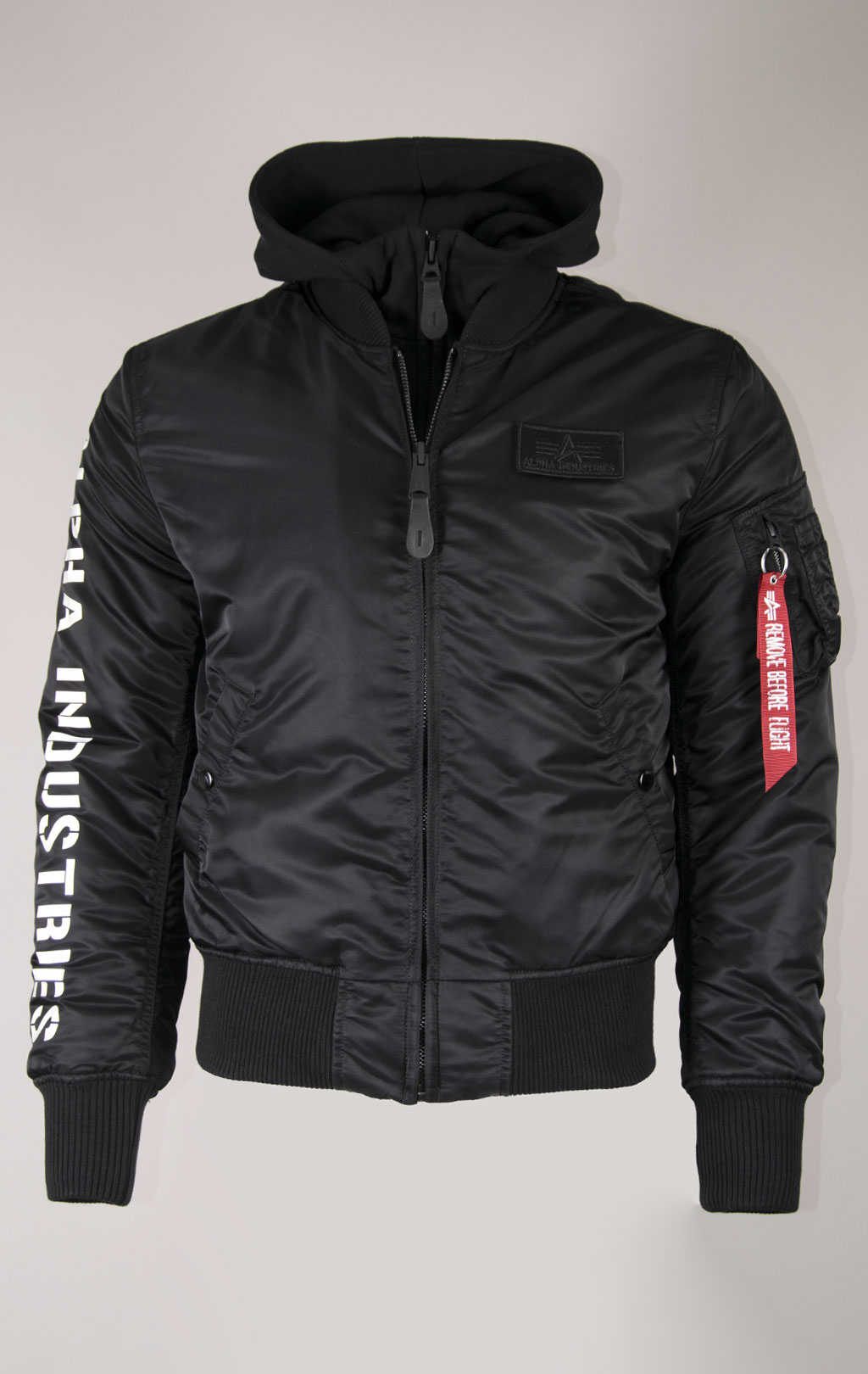 Куртка-бомбер лётная ALPHA INDUSTRIES MA-1 D-Tec SE black/reflective 