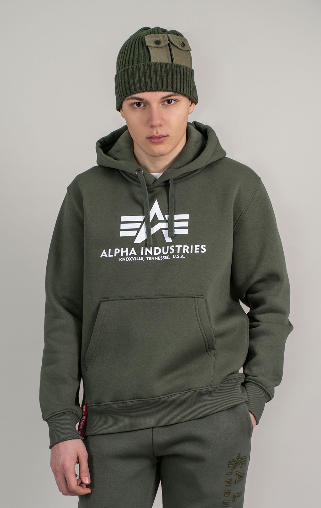 Толстовка ALPHA INDUSTRIES BASIC HOODY dark olive 
