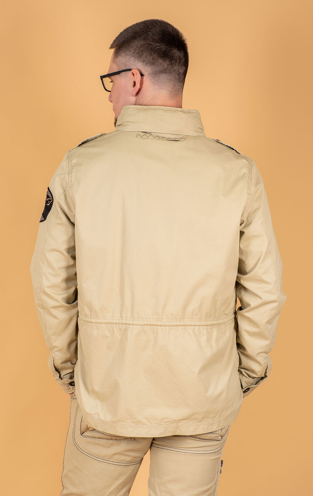 Ветровка AERONAUTICA MILITARE M-65 big size SS 25 m/IN antelope beige (AB 2212) 