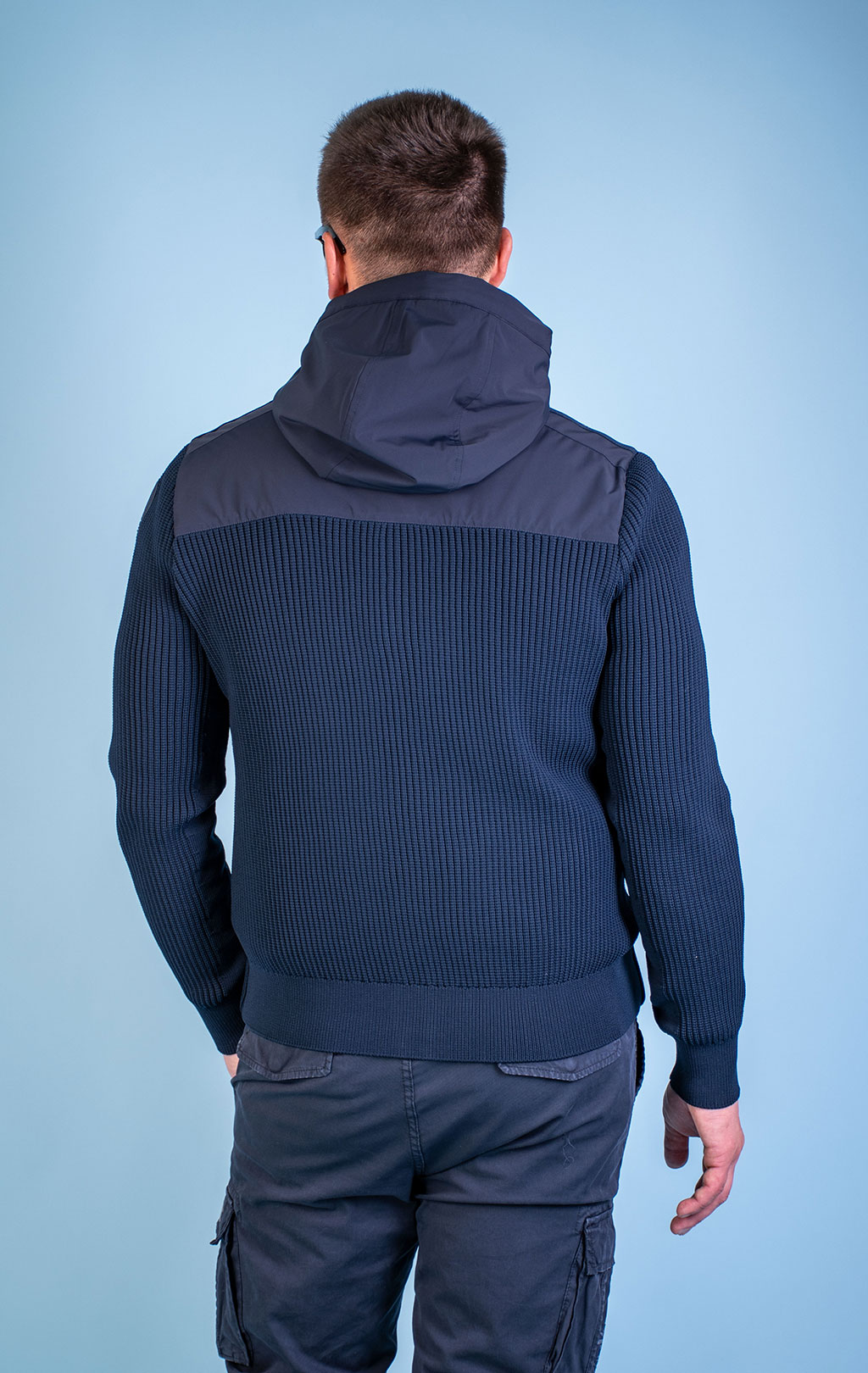 Свитер с капюшоном PARAJUMPERS WILLARD FW 25/26 blue navy 