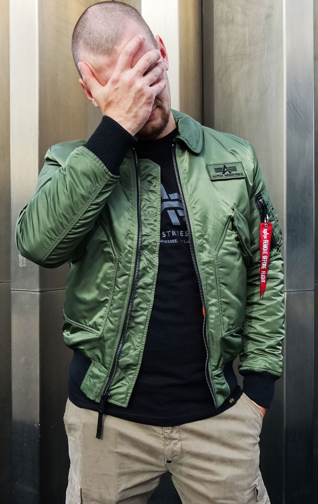 Куртка летная ALPHA INDUSTRIES CWU VF BL sage green 