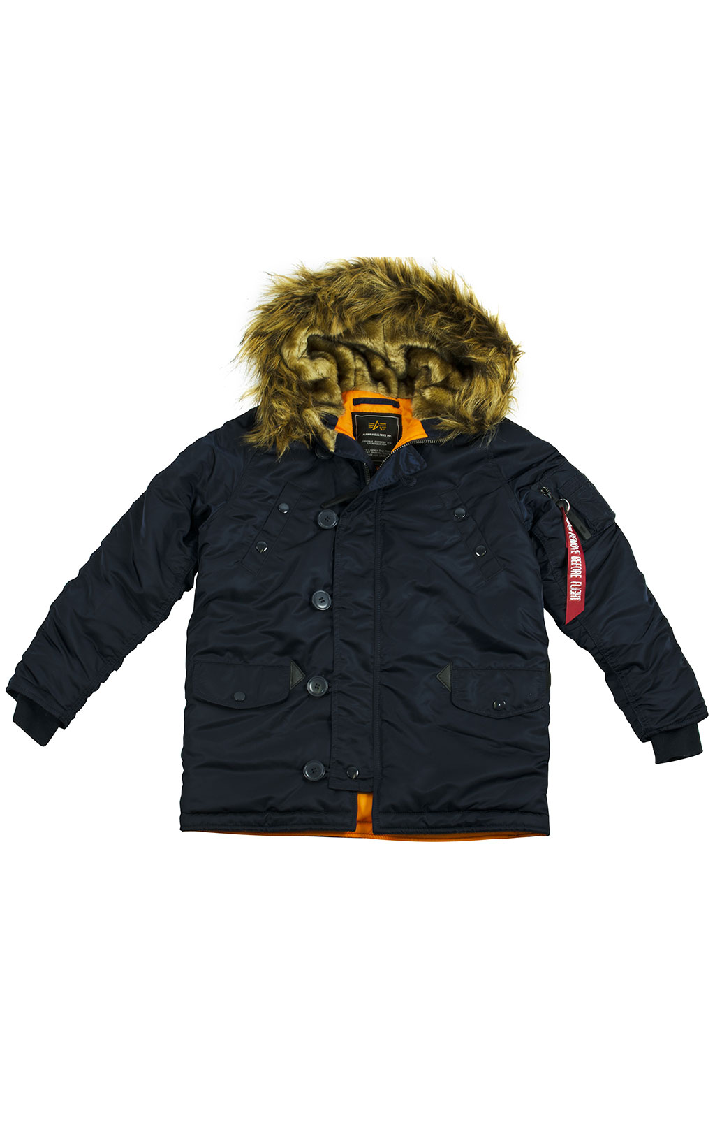 Детская аляска длинная ALPHA INDUSTRIES N-3B VF rep. blue 