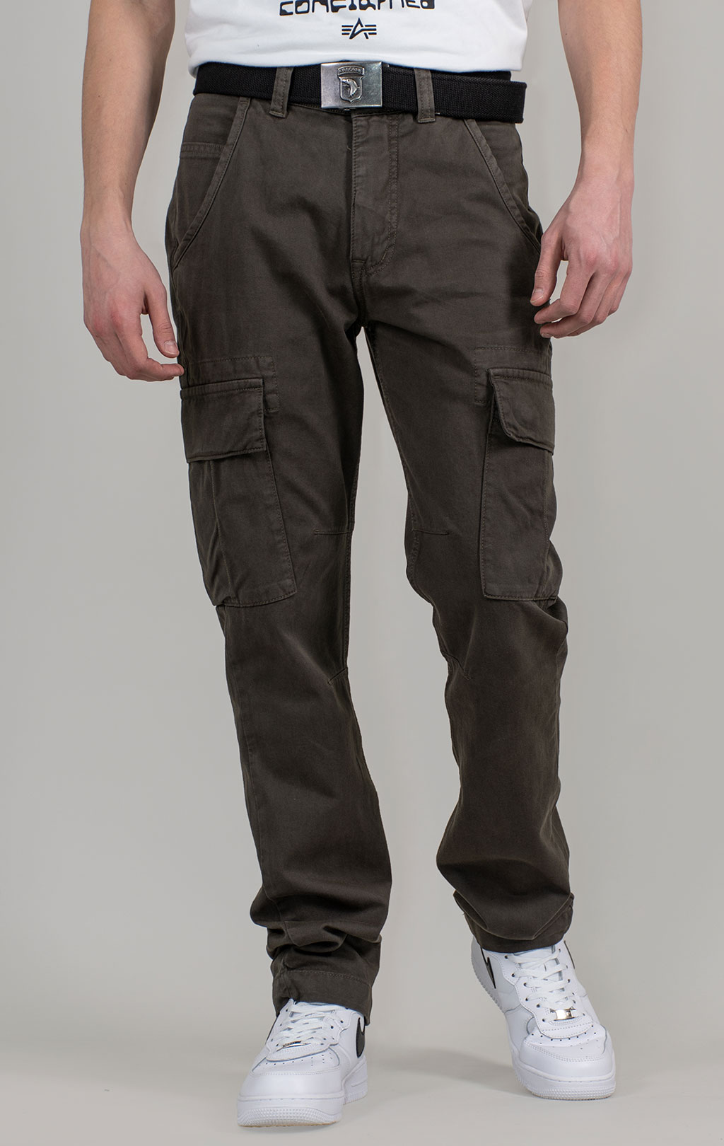 Брюки-карго ALPHA INDUSTRIES AGENT greyblack 