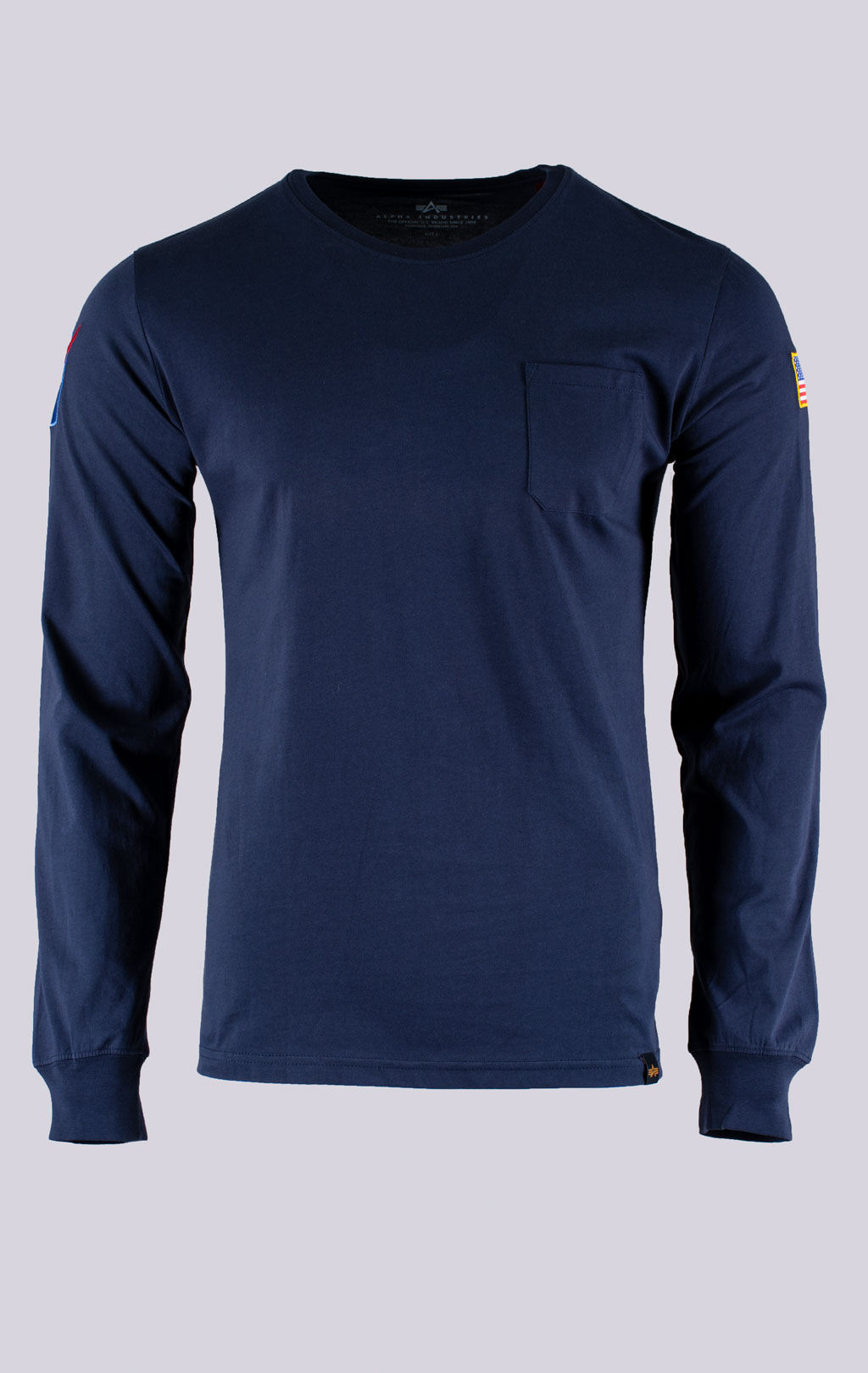 Лонгслив ALPHA INDUSTRIES NASA LS rep. blue 