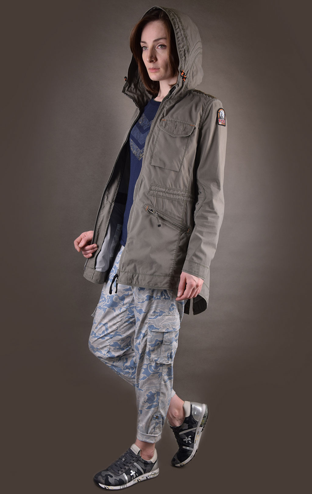 Женская ветровка PARAJUMPERS INDIAN SS19 military 