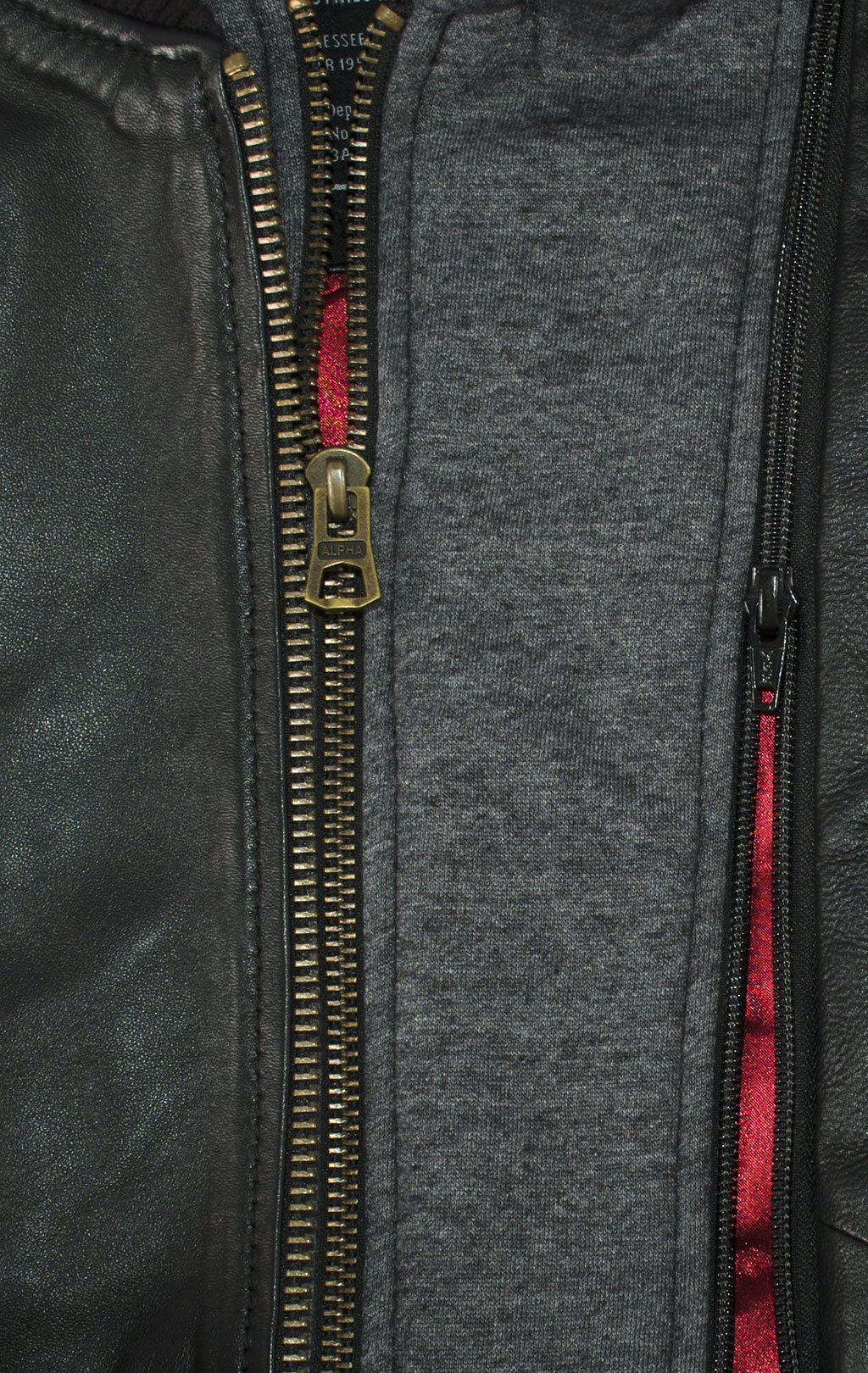 Куртка-бомбер лётная ALPHA INDUSTRIES MA-1 D-Tec leather кожа black 