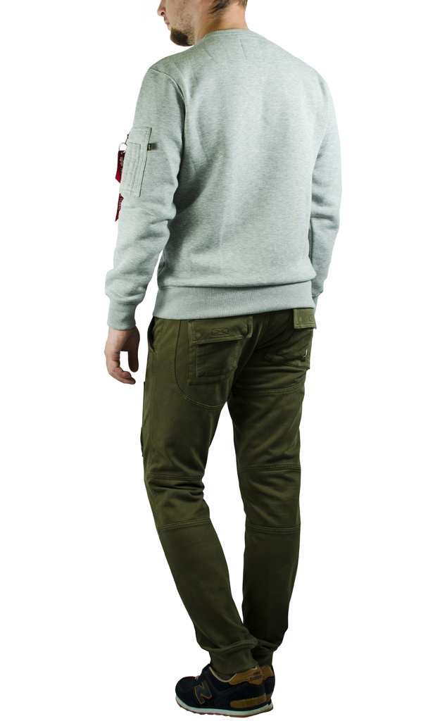 Свитшот ALPHA INDUSTRIES CAMO POCKET grey heather 