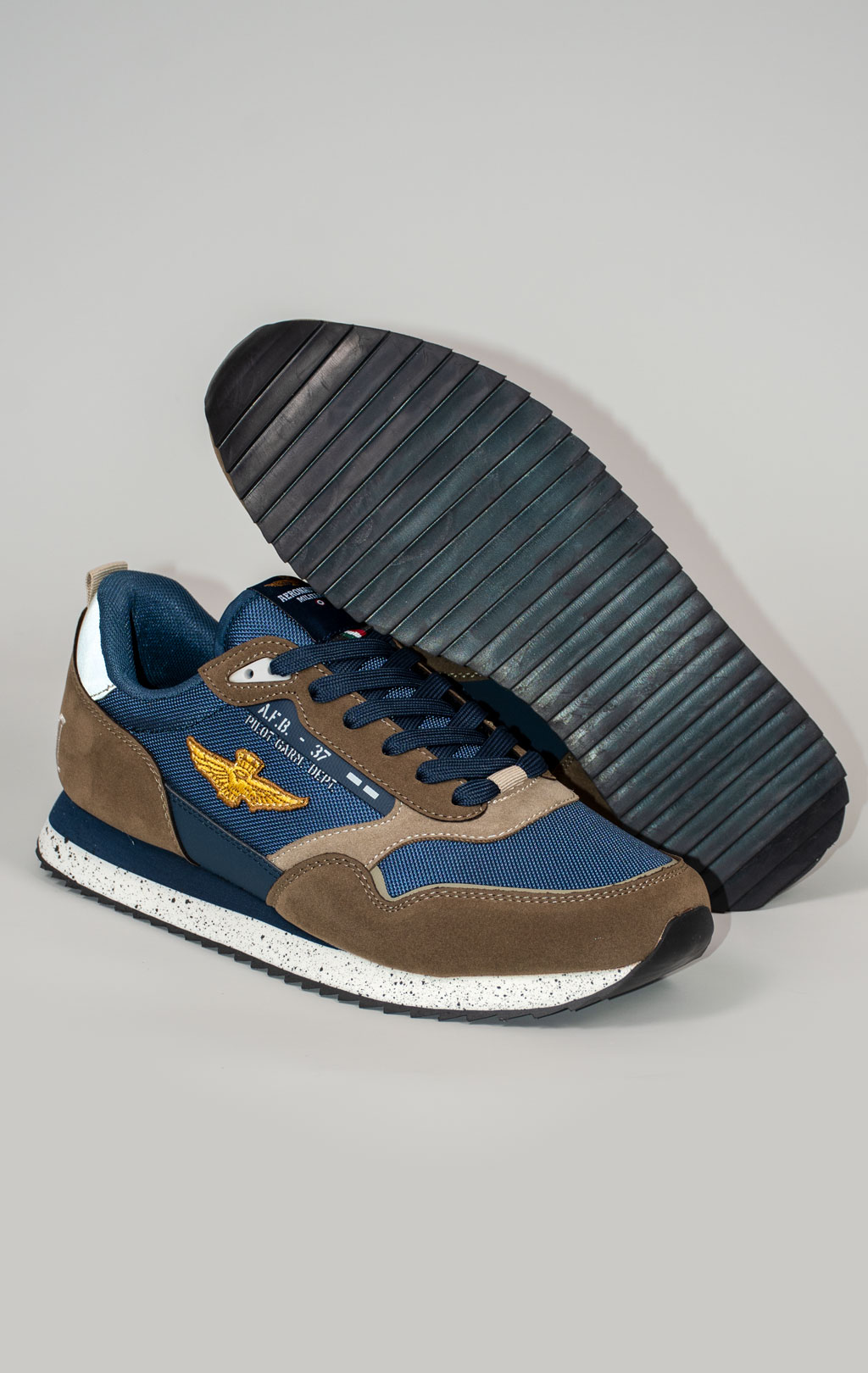 Кроссовки AERONAUTICA MILITARE (SC 0288) FW 25/26/CN blue navy/brown 