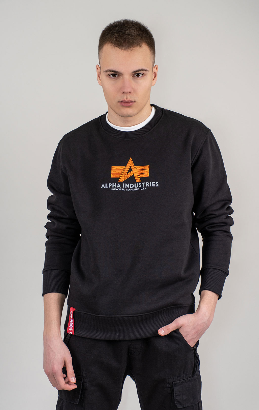 Свитшот ALPHA INDUSTRIES BASIC SWEATER RUBBER black 
