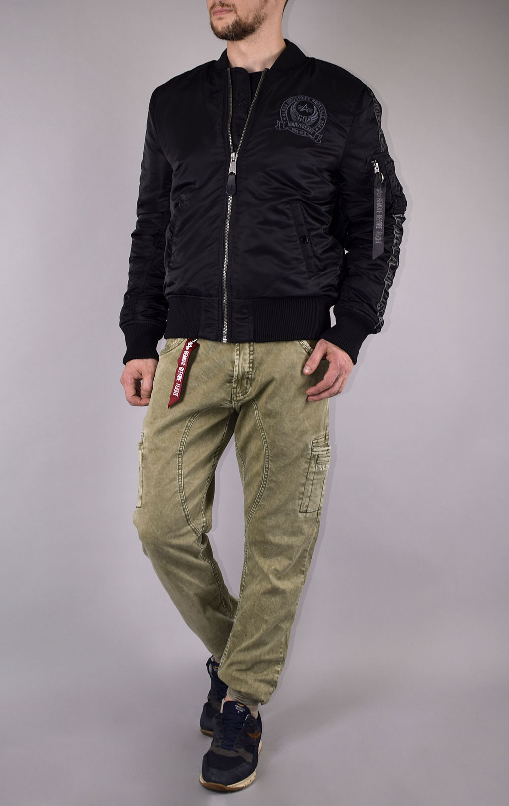 Бомбер ALPHA INDUSTRIES MA-1 60TH ANNIVERSARY black 