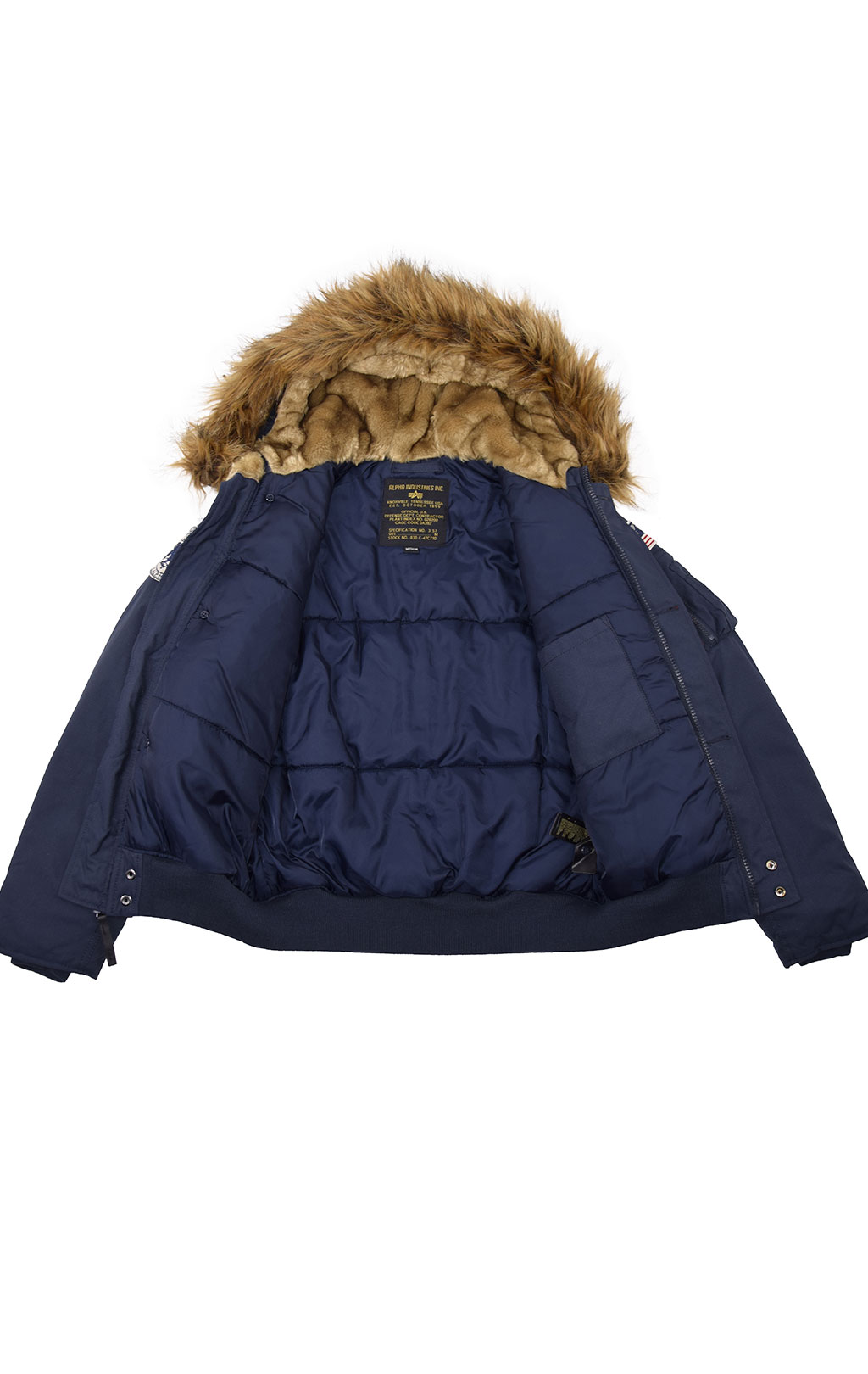 Аляска короткая ALPHA INDUSTRIES POLAR SV big size rep. blue 