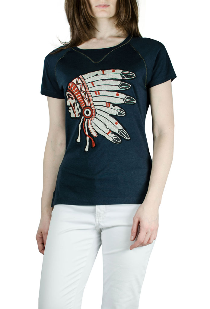 Женская футболка AERONAUTICA MILITARE blue navy (TS 1360) 