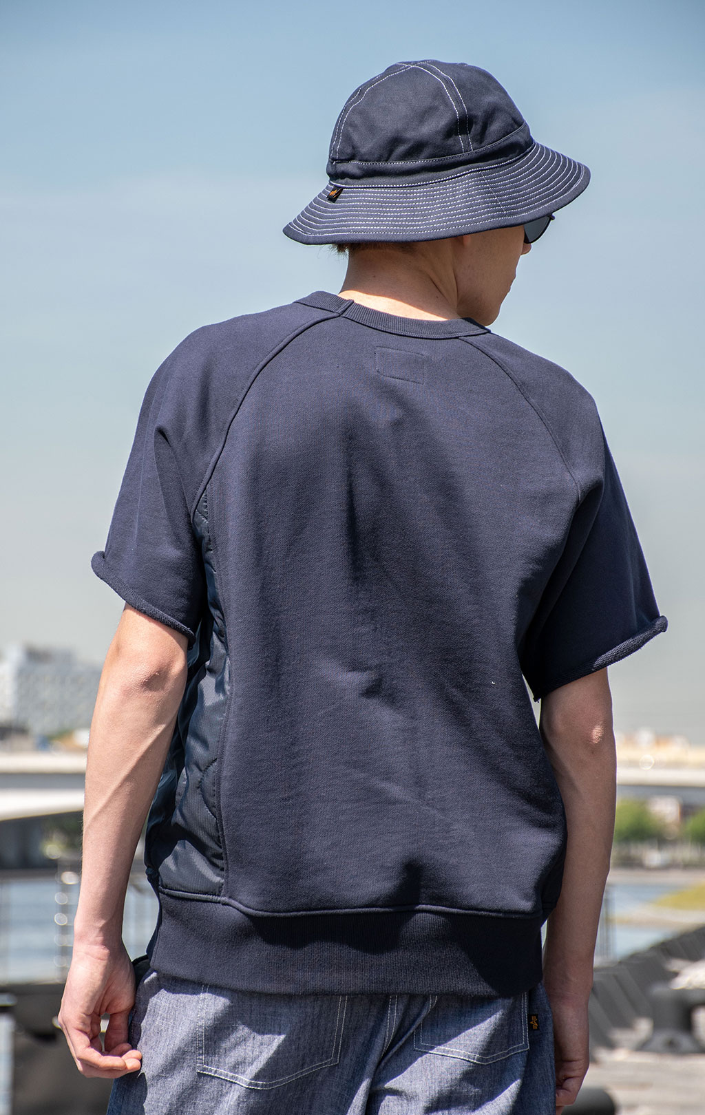 Свитшот ALPHA INDUSTRIES SHORT SLEEVE SWEATSHIRT SS 24 m replica blue 