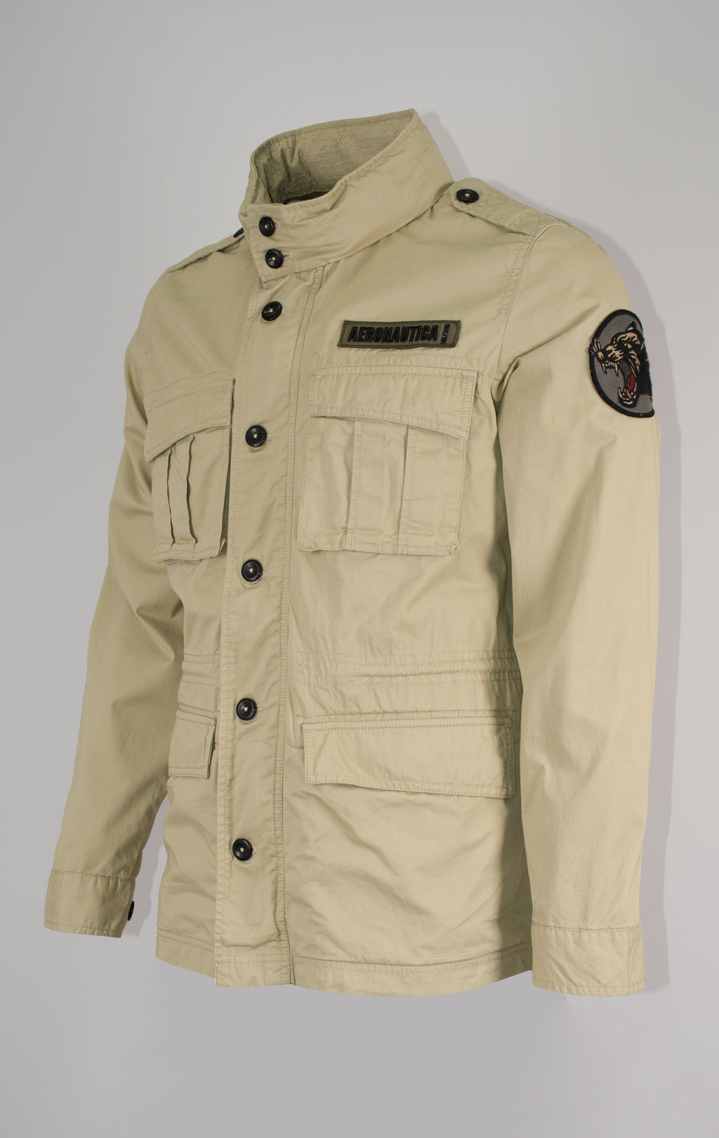 Ветровка AERONAUTICA MILITARE M-65 big size SS 25 m/IN antelope beige (AB 2212) 
