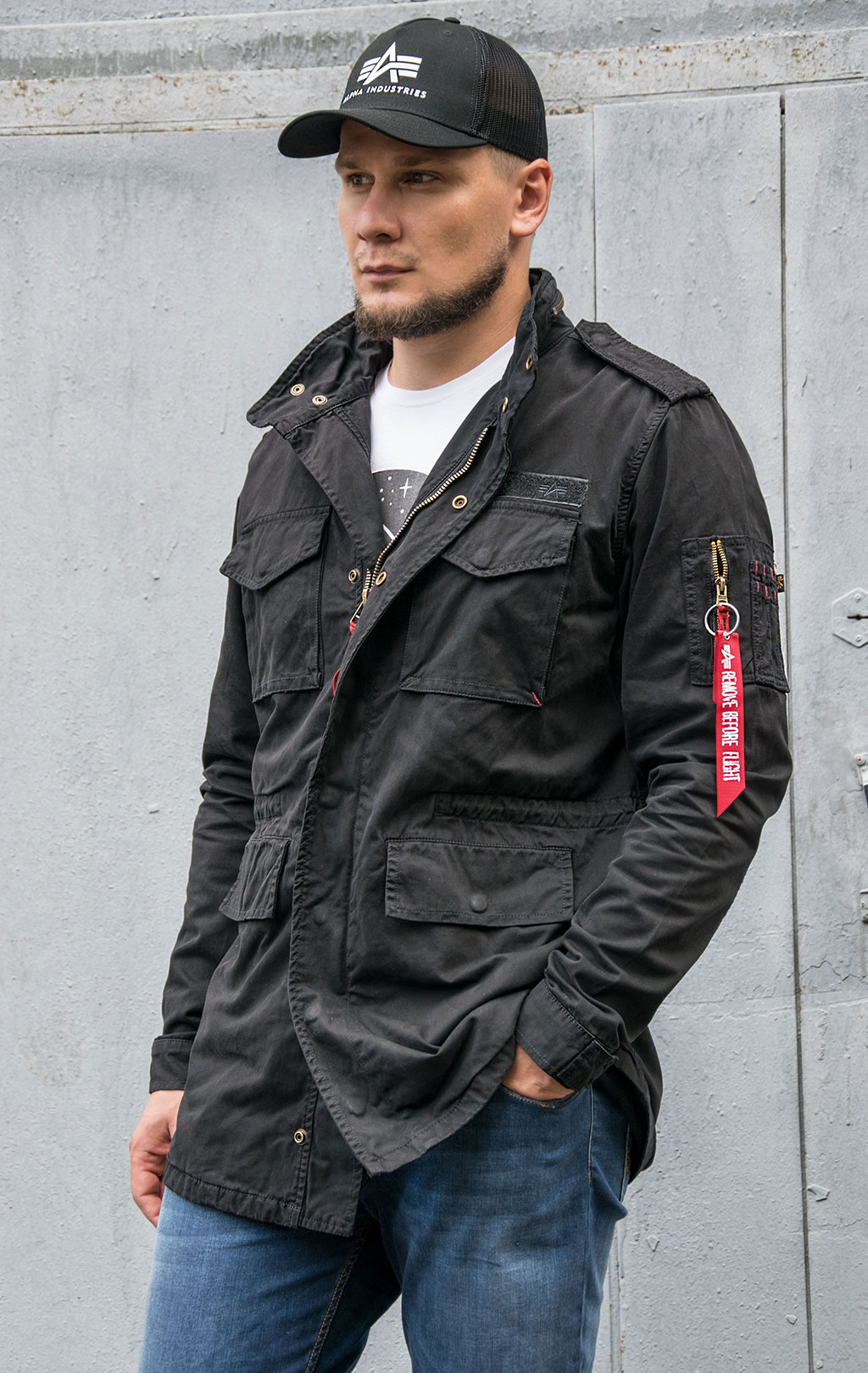 Ветровка ALPHA INDUSTRIES M-65 HUNTINGTON black 