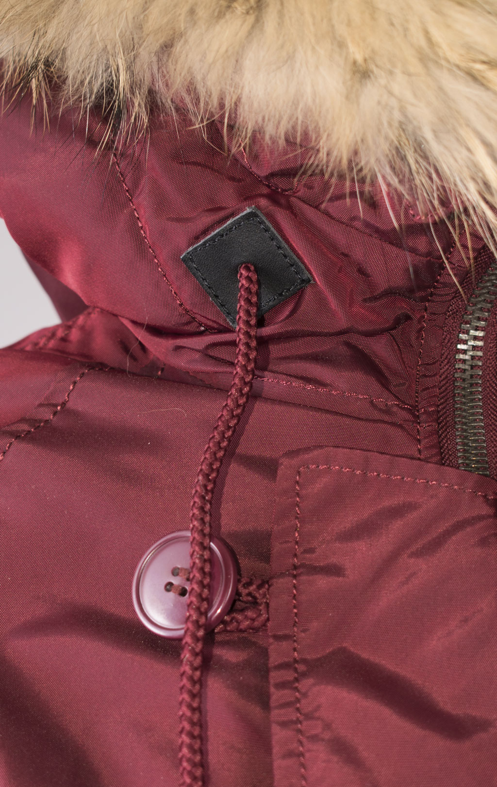 Женская аляска ALPHA INDUSTRIES N-3B PPS натур. мех burgundy 