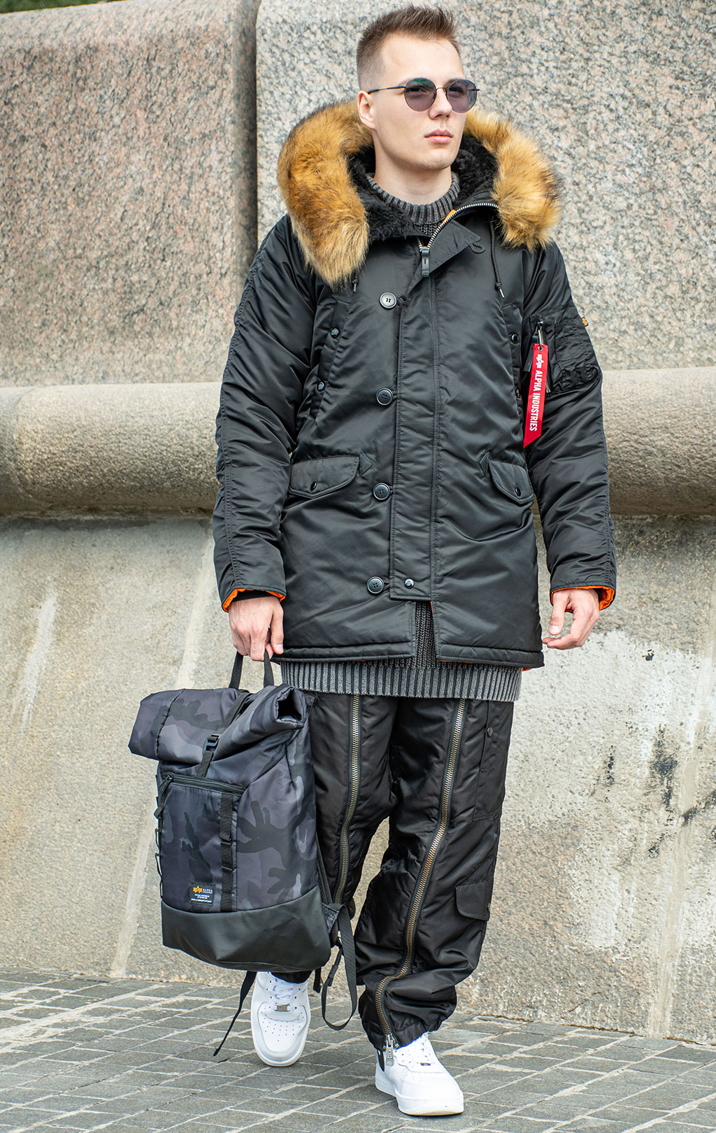 Аляска ALPHA INDUSTRIES N-3B SLIM FIT FW 25/26 black 