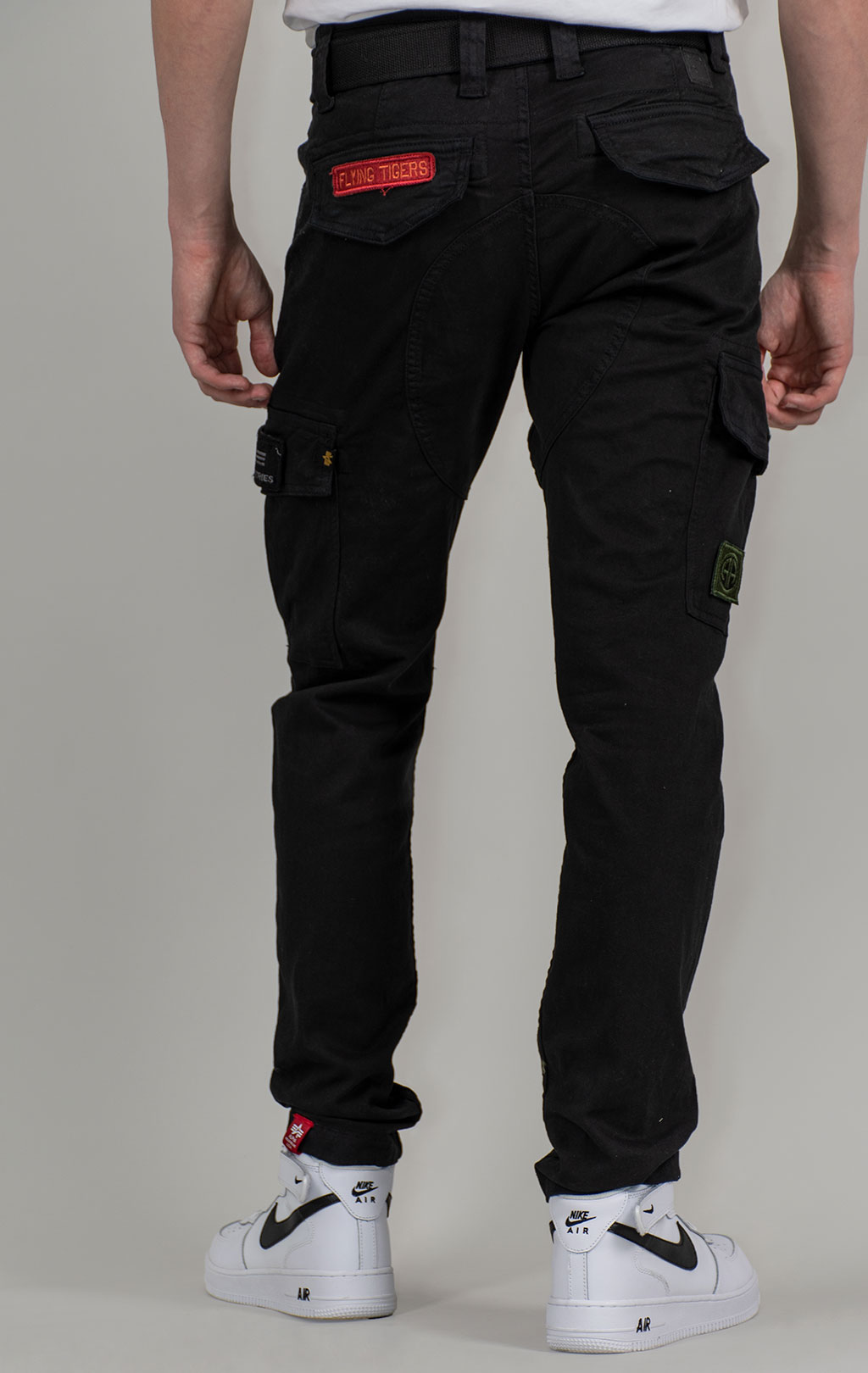 Брюки-карго ALPHA INDUSTRIES PETROL PATCH black 
