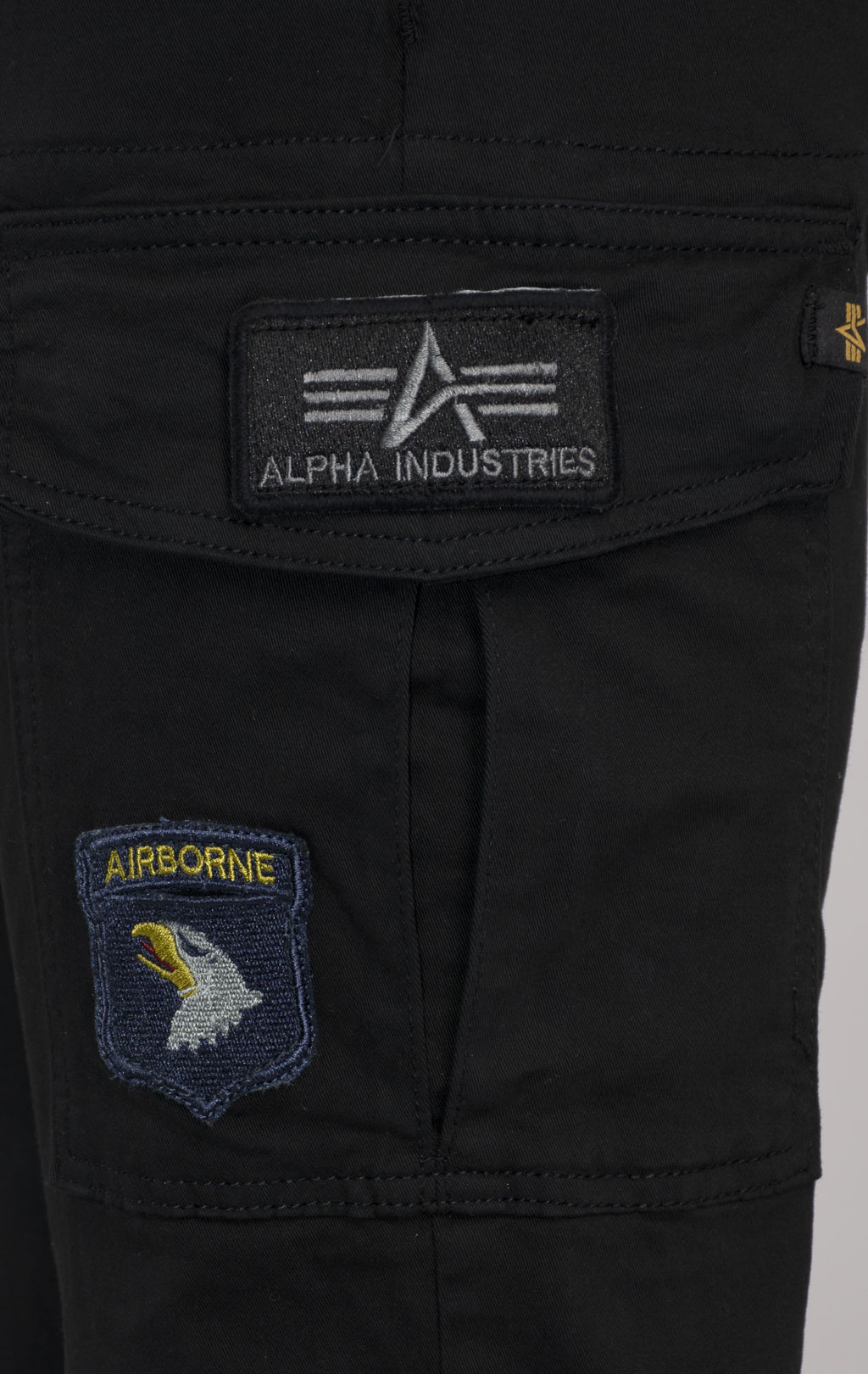 Брюки-карго ALPHA INDUSTRIES PETROL PATCH black 