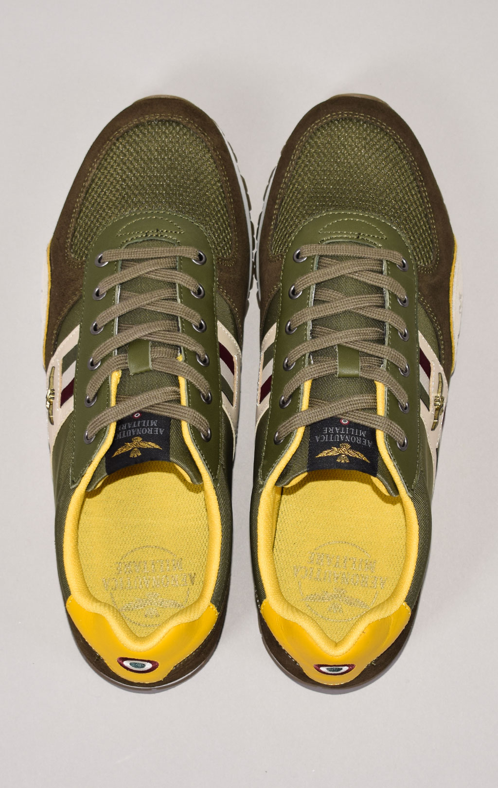 Кроссовки AERONAUTICA MILITARE SS 22 m/PT verde/salvia/giallo (SC 190) 