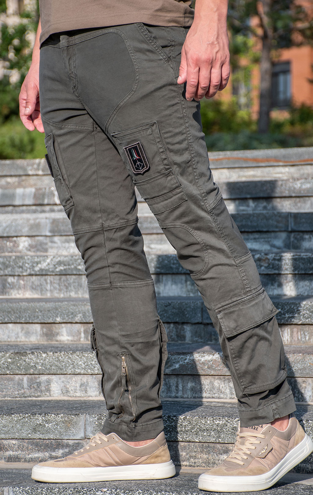 Брюки-карго AERONAUTICA MILITARE ANTI-G плотные FW 24/25/AL dark musk (PA 1557) 