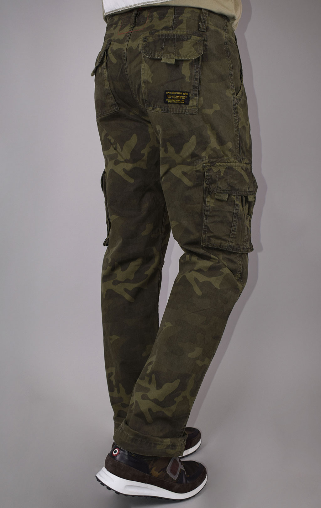 Брюки-карго ALPHA INDUSTRIES JET PANT olive camo (#101212) 