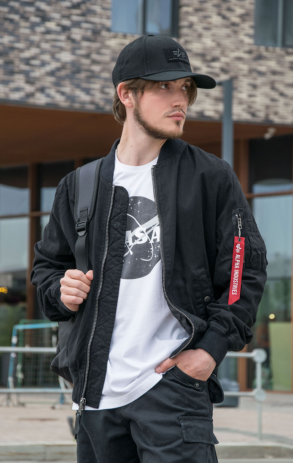 Ветровка-бомбер лётная ALPHA INDUSTRIES L-2B CTN FLIGHT JACKET SS 22 m black 