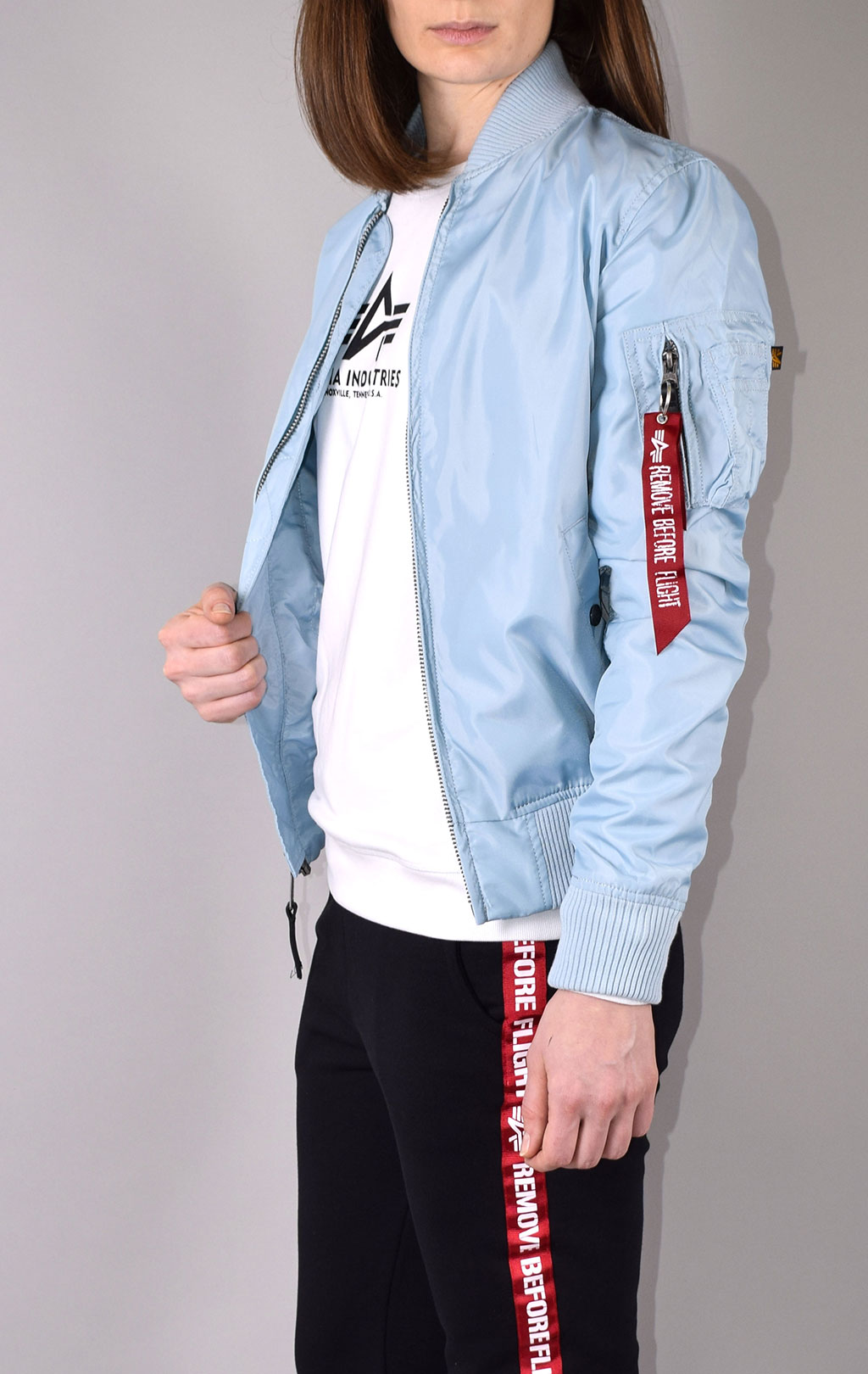 Женская ветровка-бомбер ALPHA INDUSTRIES MA-1 TT air blue 