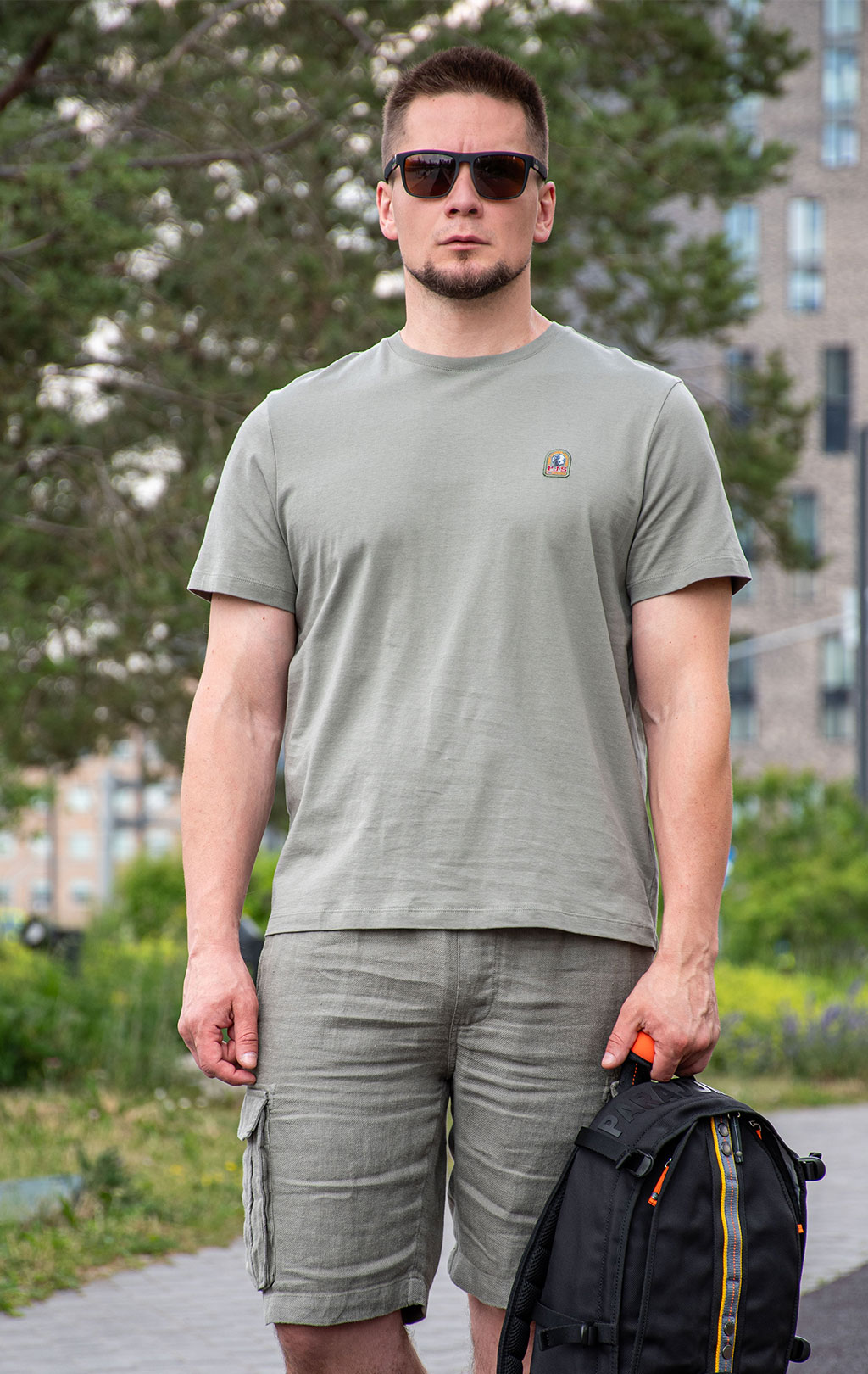 Футболка PARAJUMPERS PATCH TEE SS 26 ashen sage 