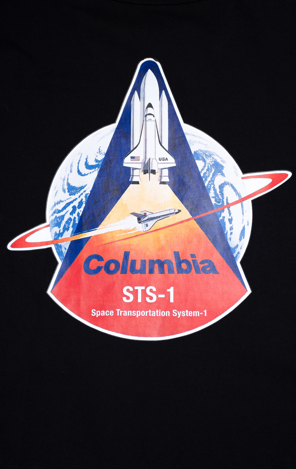 Футболка ALPHA INDUSTRIES NASA COLUMBIA TEE плотная FW 21/22 black 