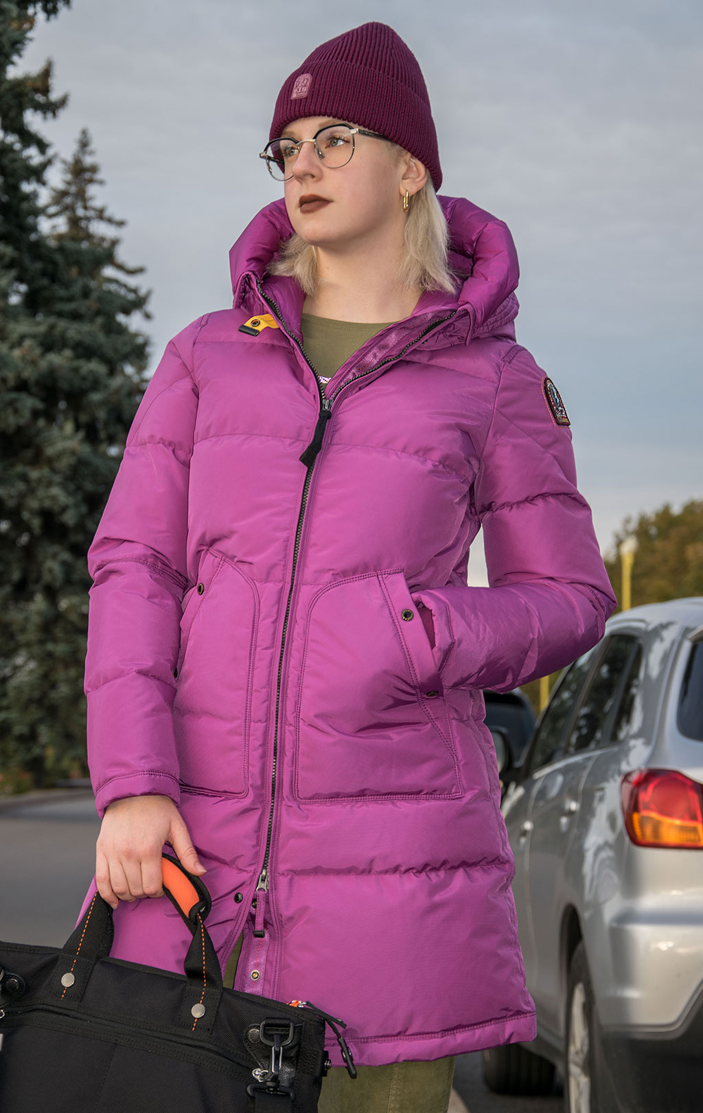 Женская куртка-пуховик PARAJUMPERS LONG BEAR CORE FW 22/23 deep orchid 